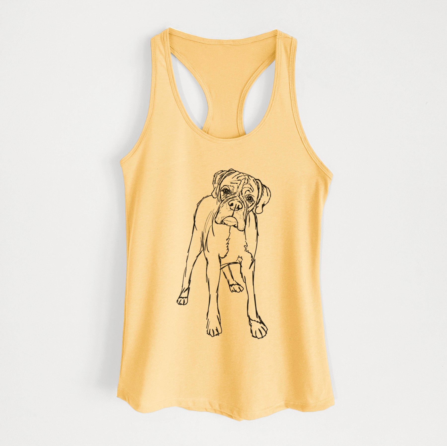 Doodled Georgie the Boxer - Women's Racerback Tanktop