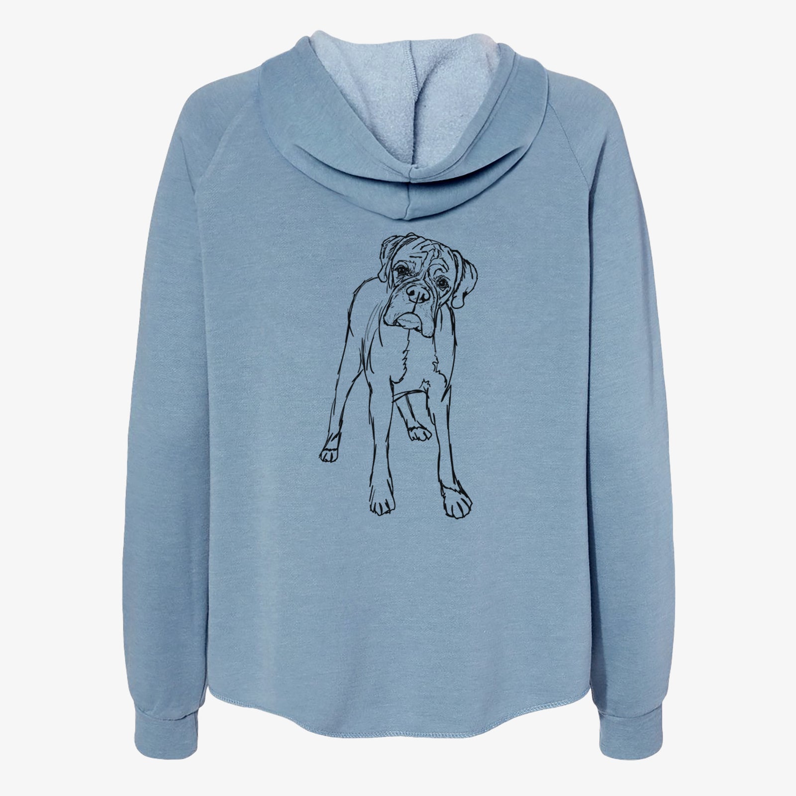 Doodled Georgie the Boxer - Women's Cali Wave Zip-Up Sweatshirt