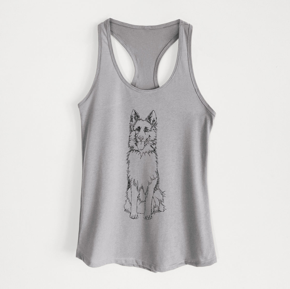 Doodled German Shepherd - Women's Racerback Tanktop