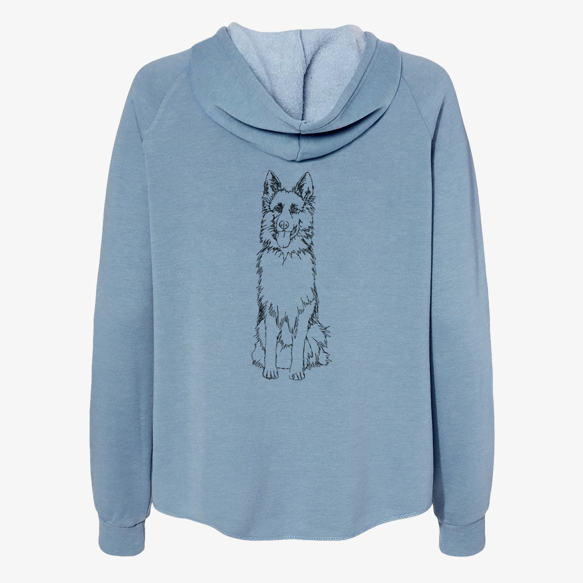 Doodled German Shepherd - Women's Cali Wave Zip-Up Sweatshirt