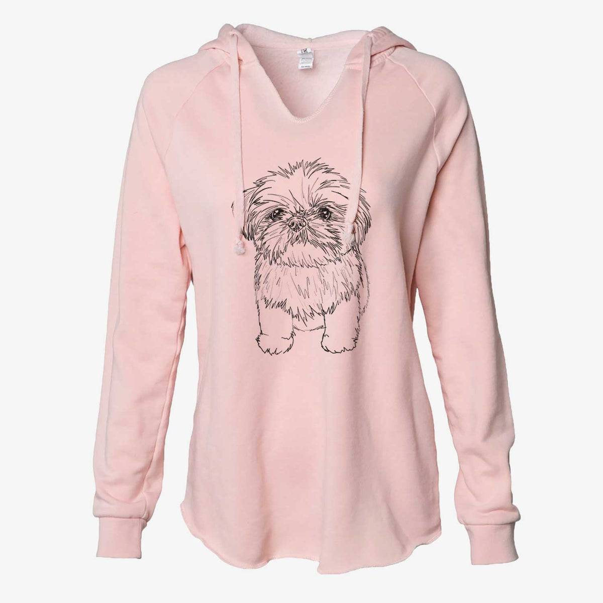 Doodled Gertrude McFuzz the Mini Shih Tzu - Cali Wave Hooded Sweatshirt