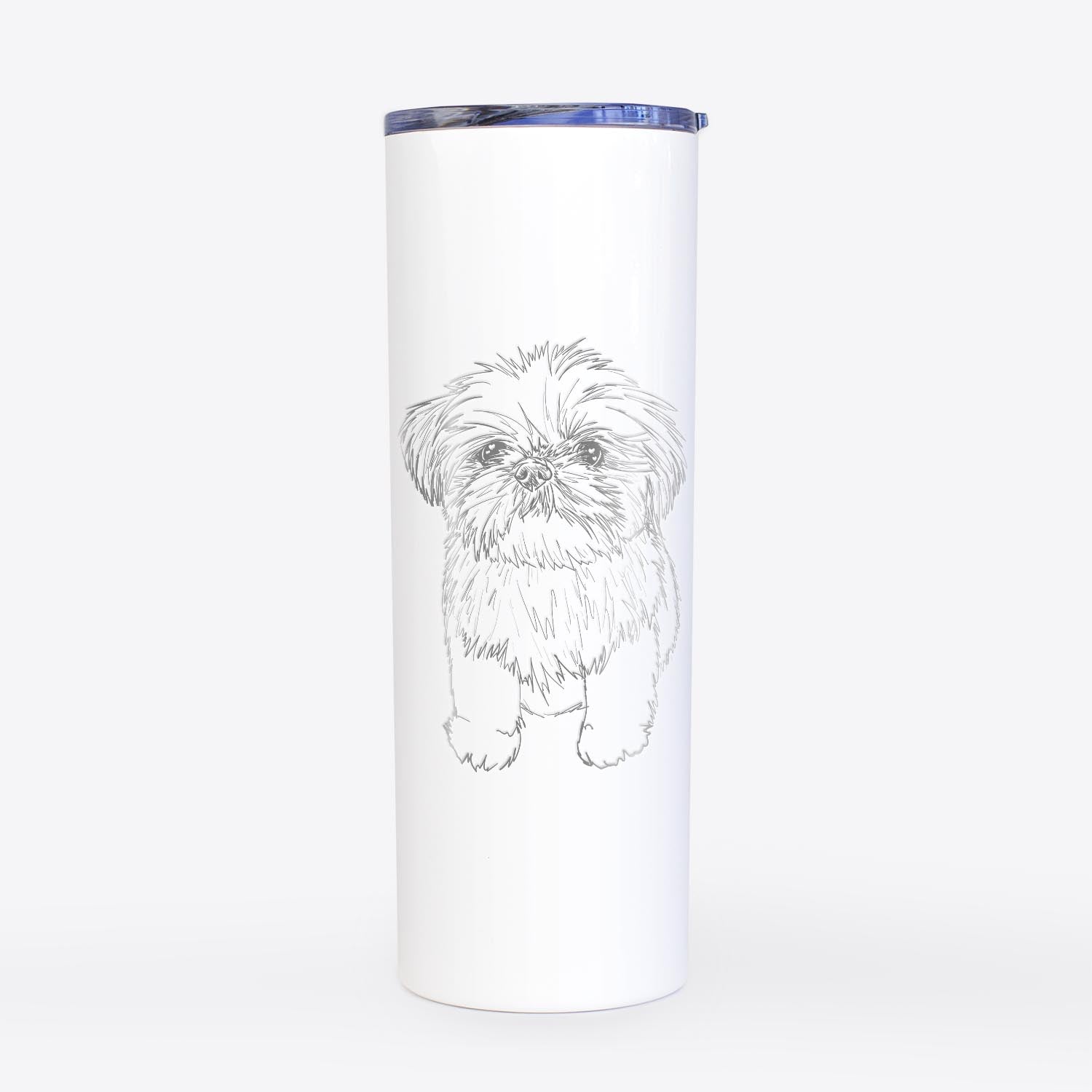 Doodled Gertrude McFuzz the Mini Shih Tzu - 20oz Skinny Tumbler