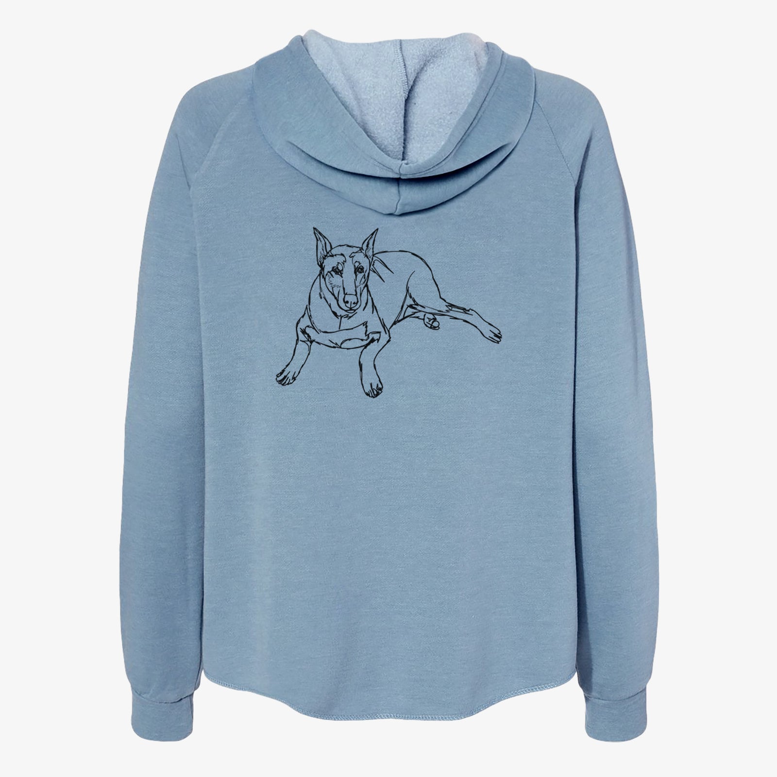 Doodled Ginger the Doberman Pinscher - Women's Cali Wave Zip-Up Sweatshirt