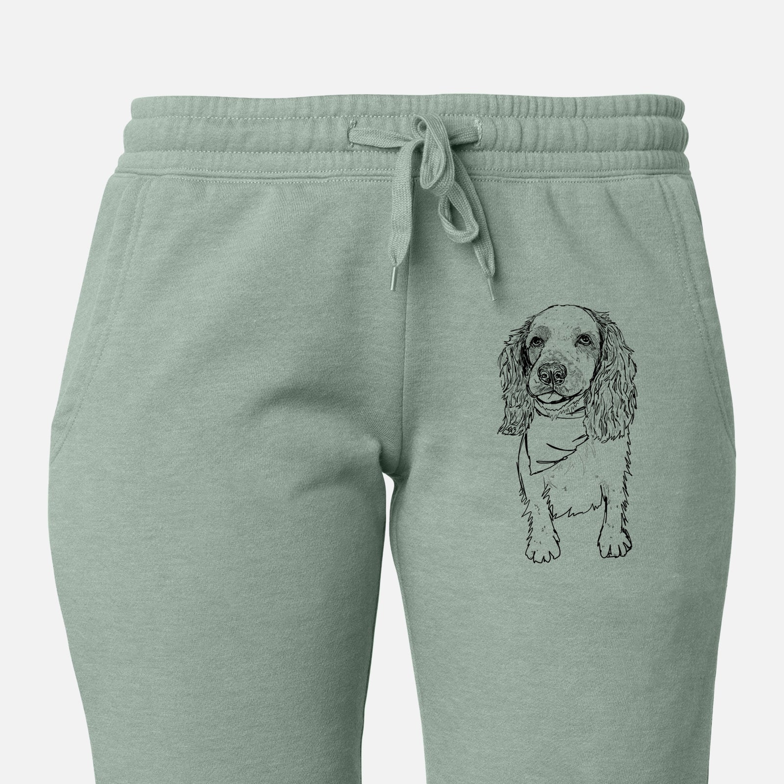 Doodled Ginger the Spaniel Mix - Women's Cali Wave Joggers