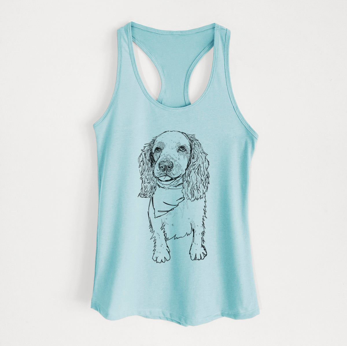 Doodled Ginger the Spaniel Mix - Women&#39;s Racerback Tanktop