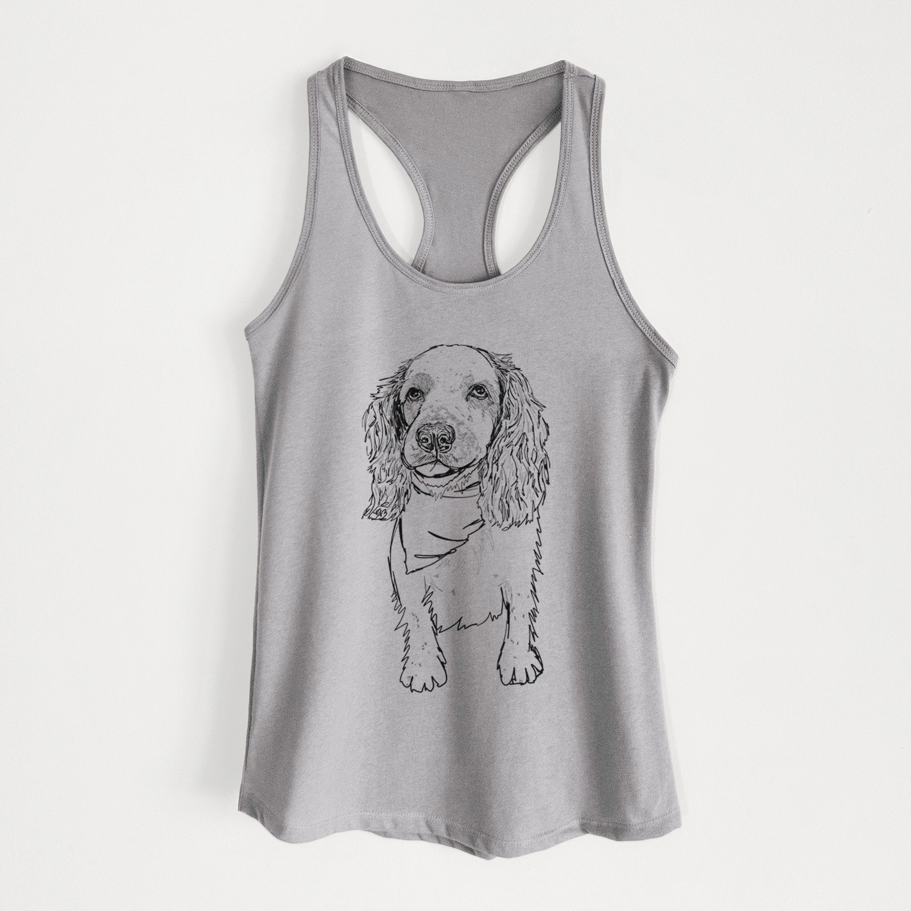 Doodled Ginger the Spaniel Mix - Women's Racerback Tanktop