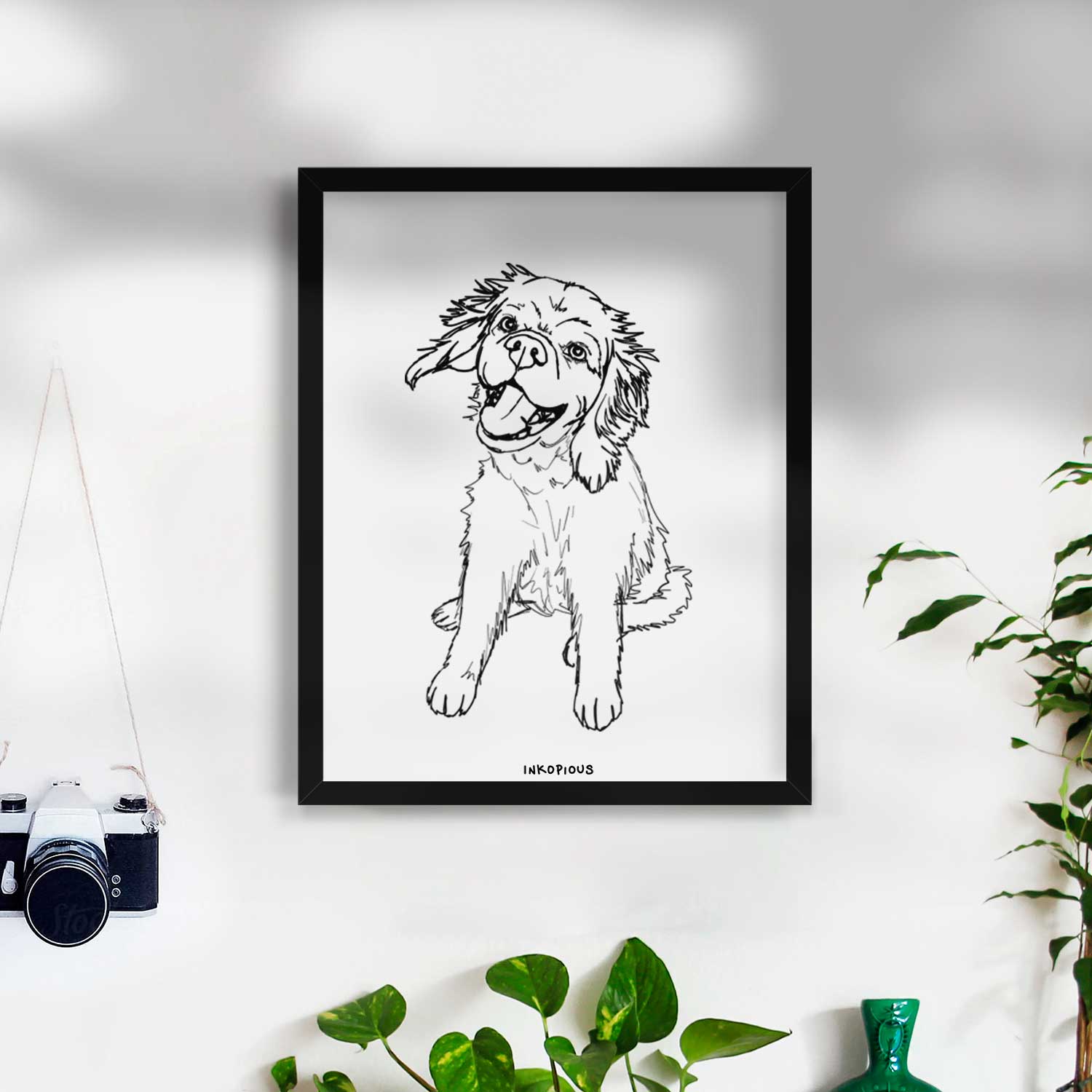 Doodled Girl the Cocker Spaniel Art Print