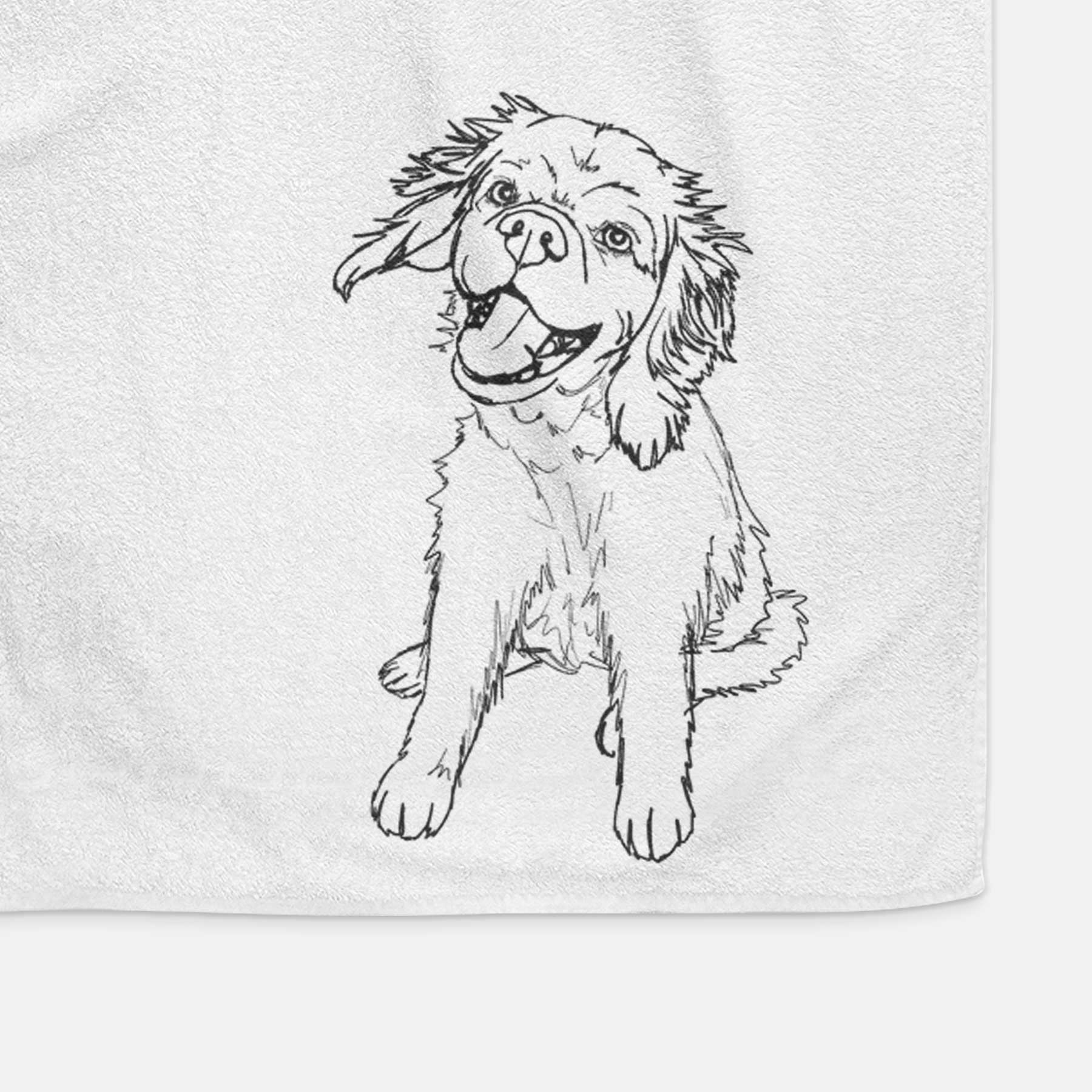 Doodled Girl the Cocker Spaniel Decorative Hand Towel