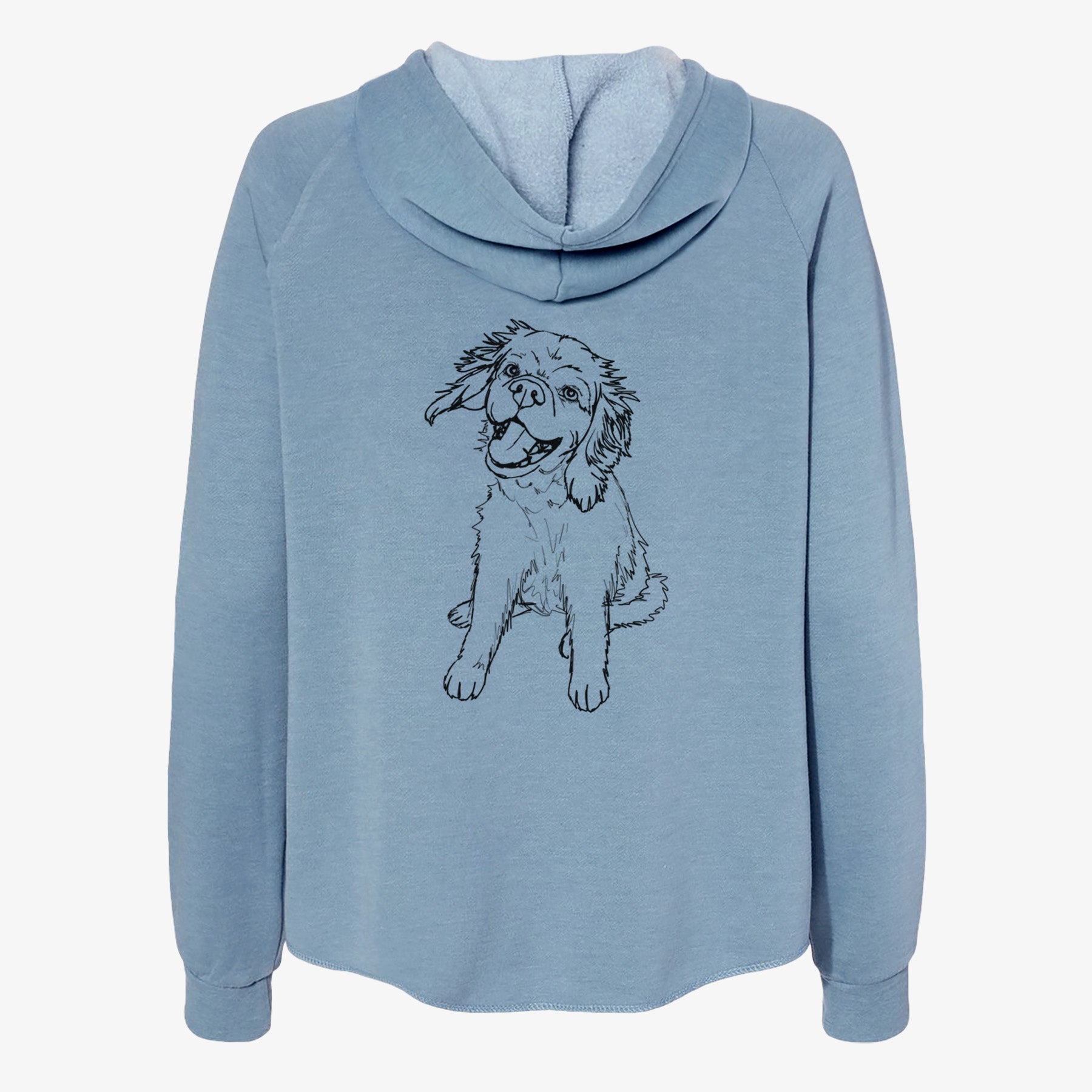 Doodled Girl the Cocker Spaniel - Women's Cali Wave Zip-Up Sweatshirt