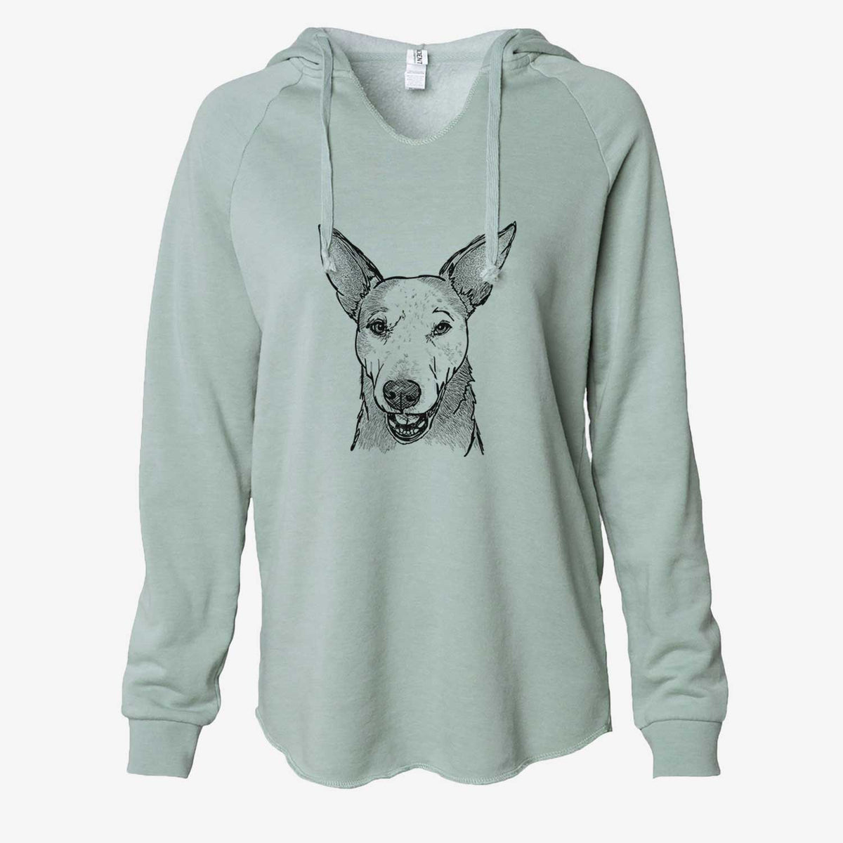 Doodled Giselle the Australian Cattle Dog Mix - Cali Wave Hooded Sweatshirt