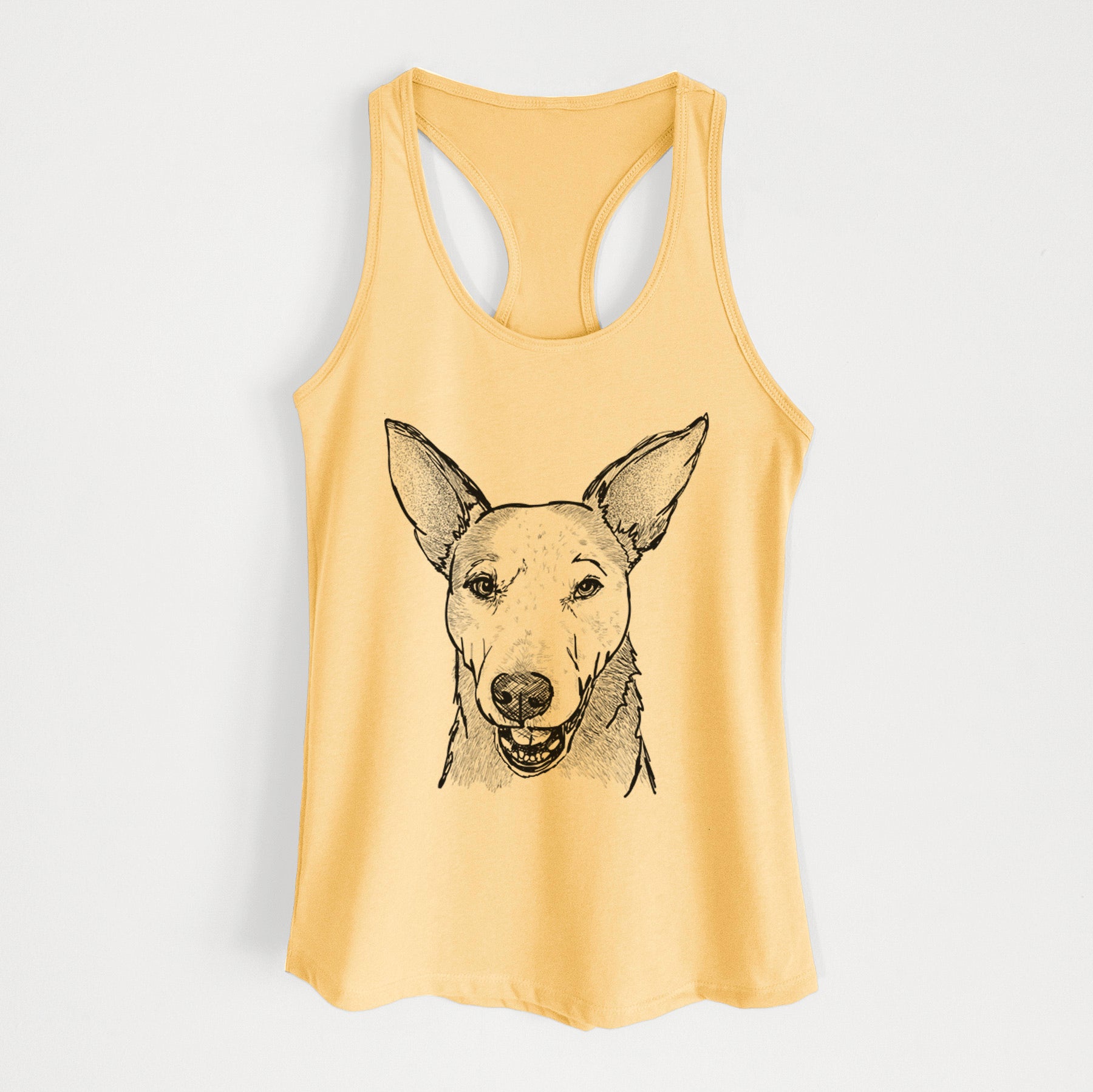 Doodled Giselle the Australian Cattle Dog Mix - Women's Racerback Tanktop