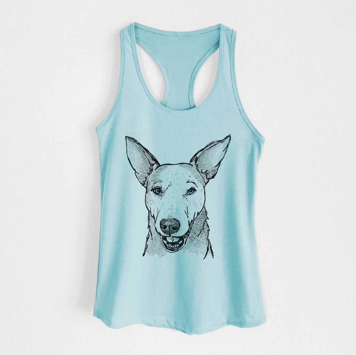 Doodled Giselle the Australian Cattle Dog Mix - Women&#39;s Racerback Tanktop