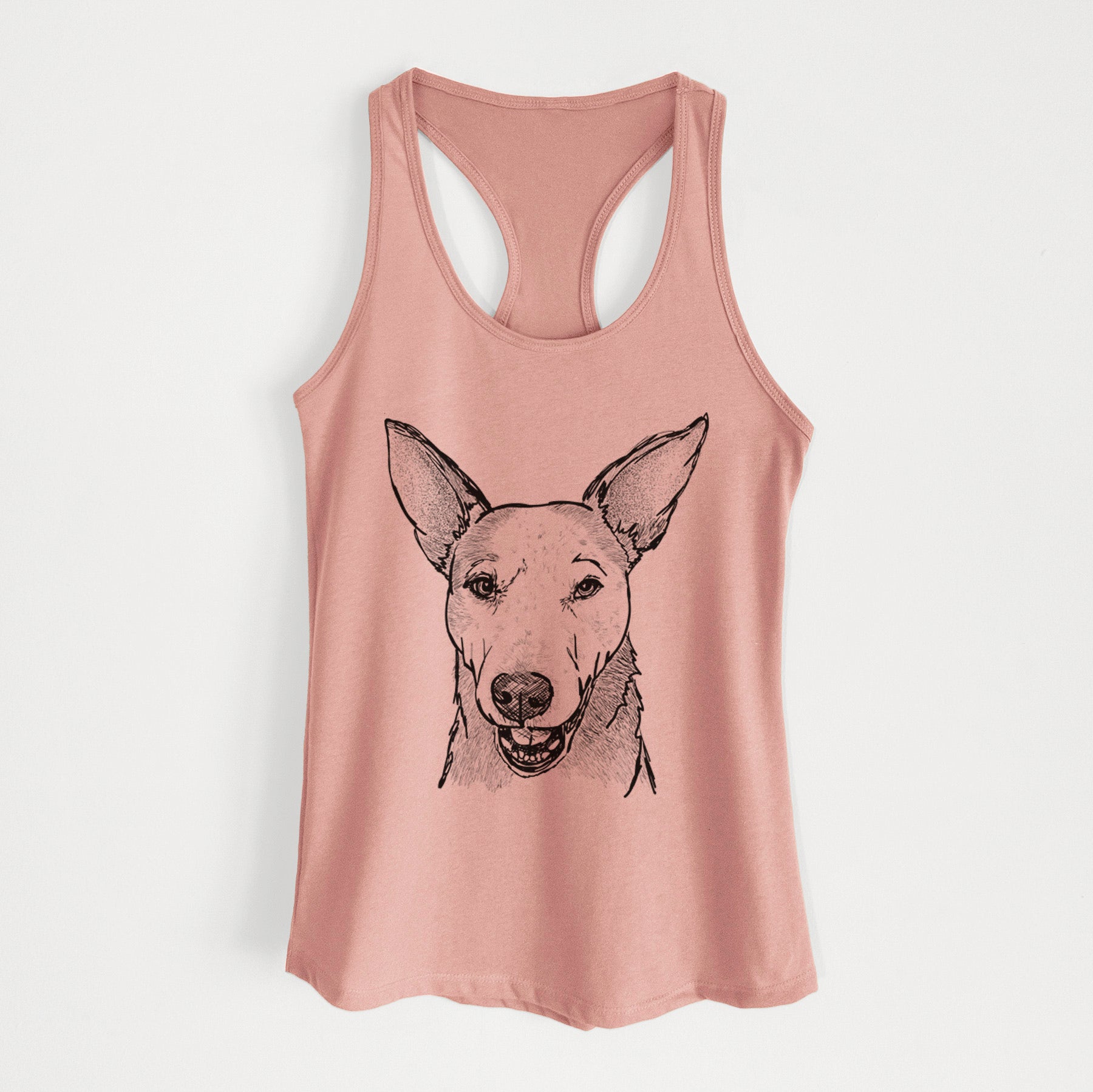 Doodled Giselle the Australian Cattle Dog Mix - Women's Racerback Tanktop