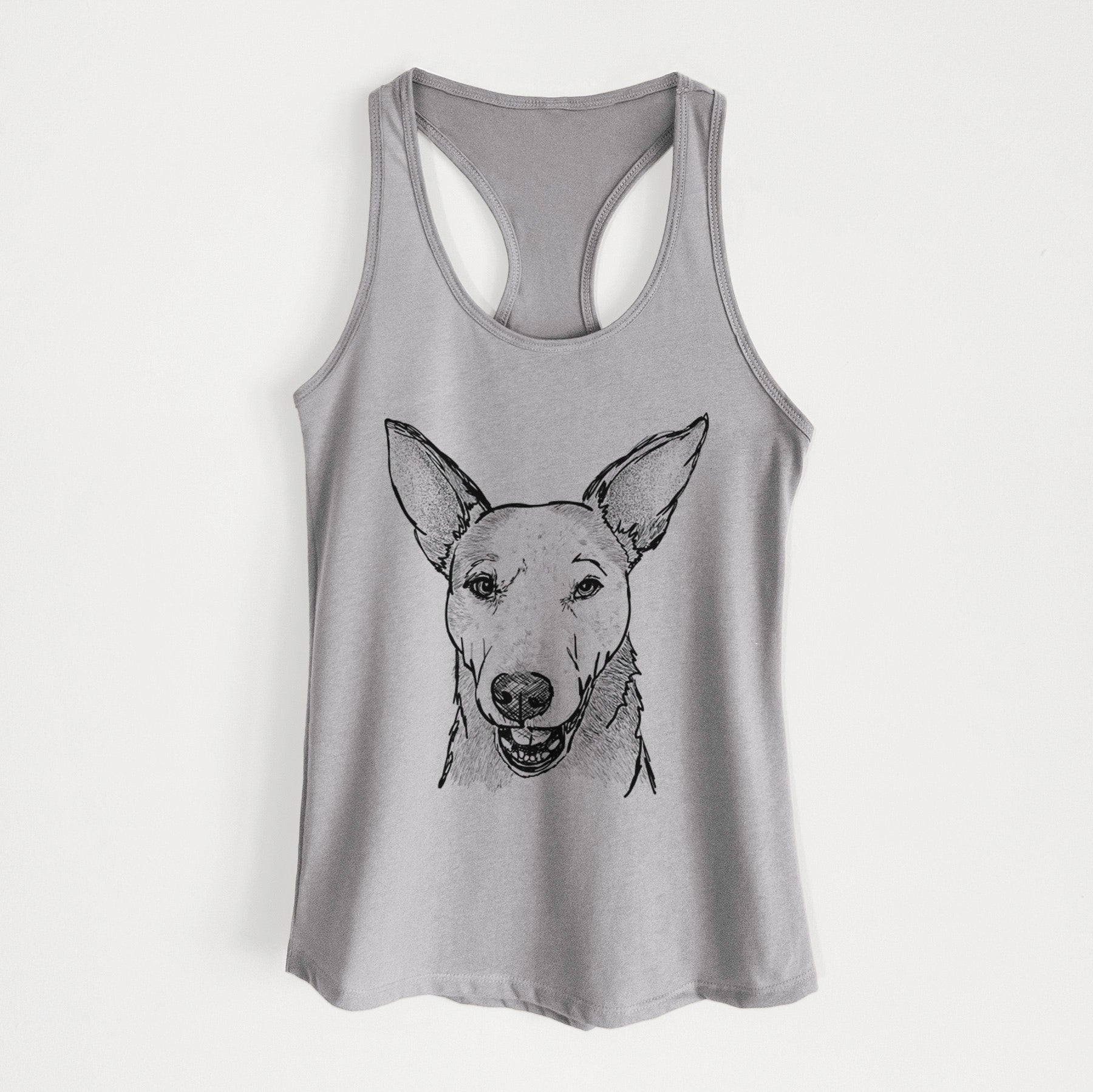 Doodled Giselle the Australian Cattle Dog Mix - Women's Racerback Tanktop