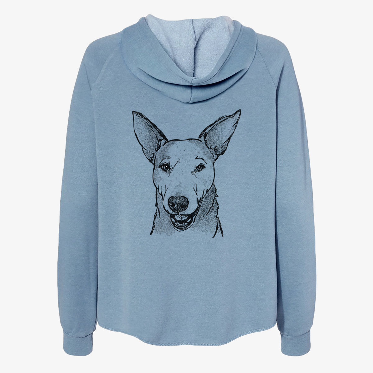 Doodled Giselle the Australian Cattle Dog Mix - Women's Cali Wave Zip-Up Sweatshirt