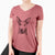 Doodled Giselle the Australian Cattle Dog Mix - Women's V-neck Shirt