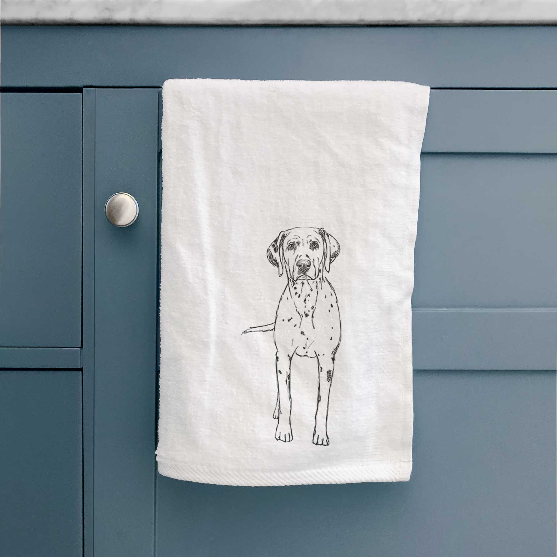 Doodled Gneiss the Dalmatian Decorative Hand Towel