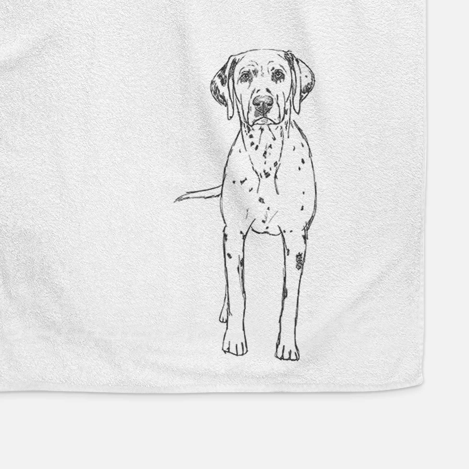 Doodled Gneiss the Dalmatian Decorative Hand Towel