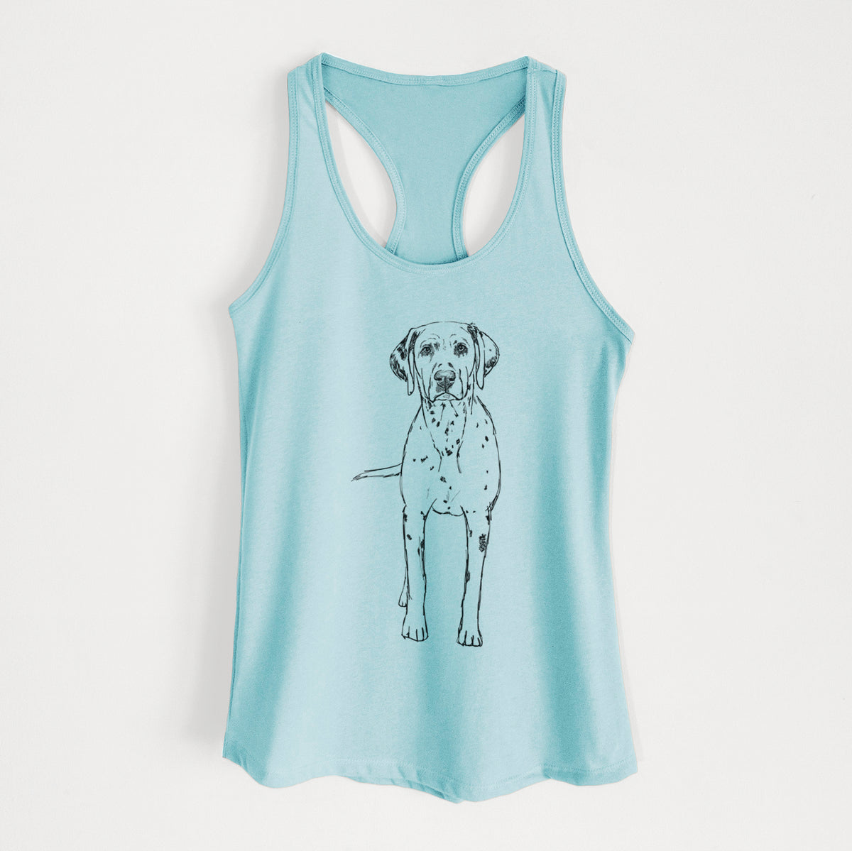 Doodled Gneiss the Dalmatian - Women&#39;s Racerback Tanktop