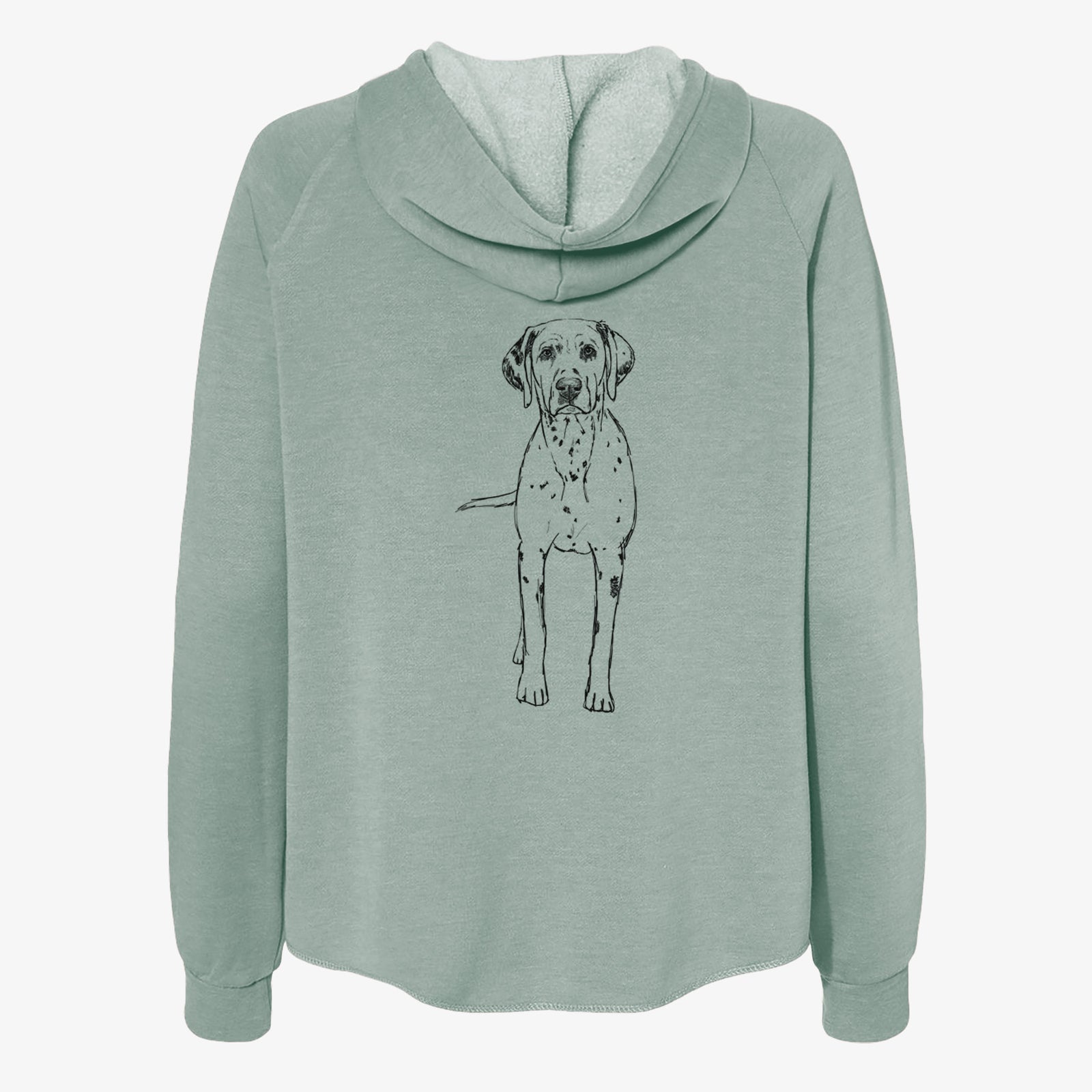 Doodled Gneiss the Dalmatian - Women's Cali Wave Zip-Up Sweatshirt