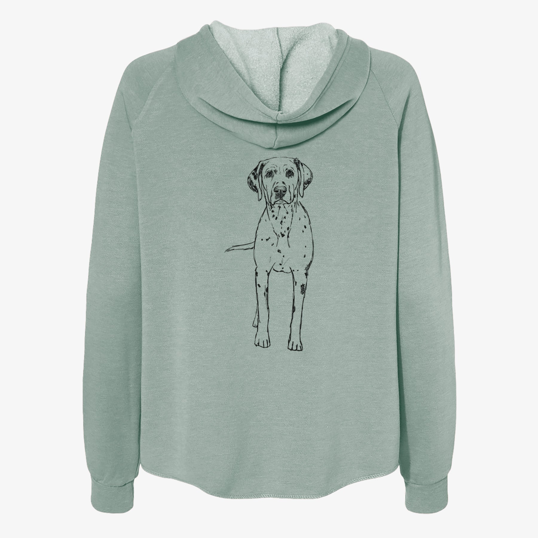 Doodled Gneiss the Dalmatian - Women's Cali Wave Zip-Up Sweatshirt