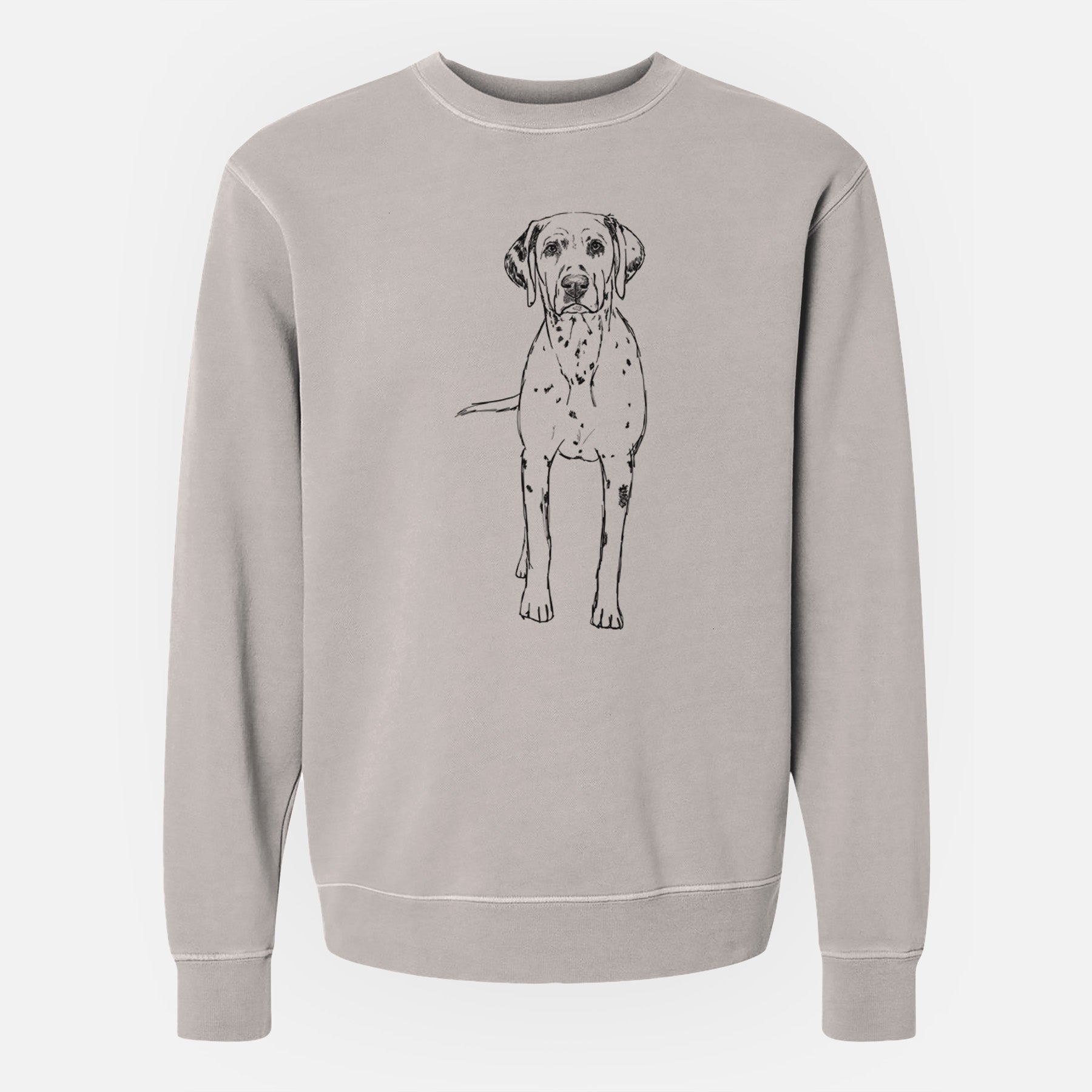 Doodled Gneiss the Dalmatian - Unisex Pigment Dyed Crew Sweatshirt