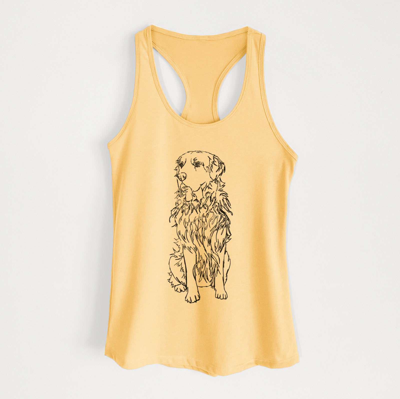 Doodled Golden Retriever - Women's Racerback Tanktop