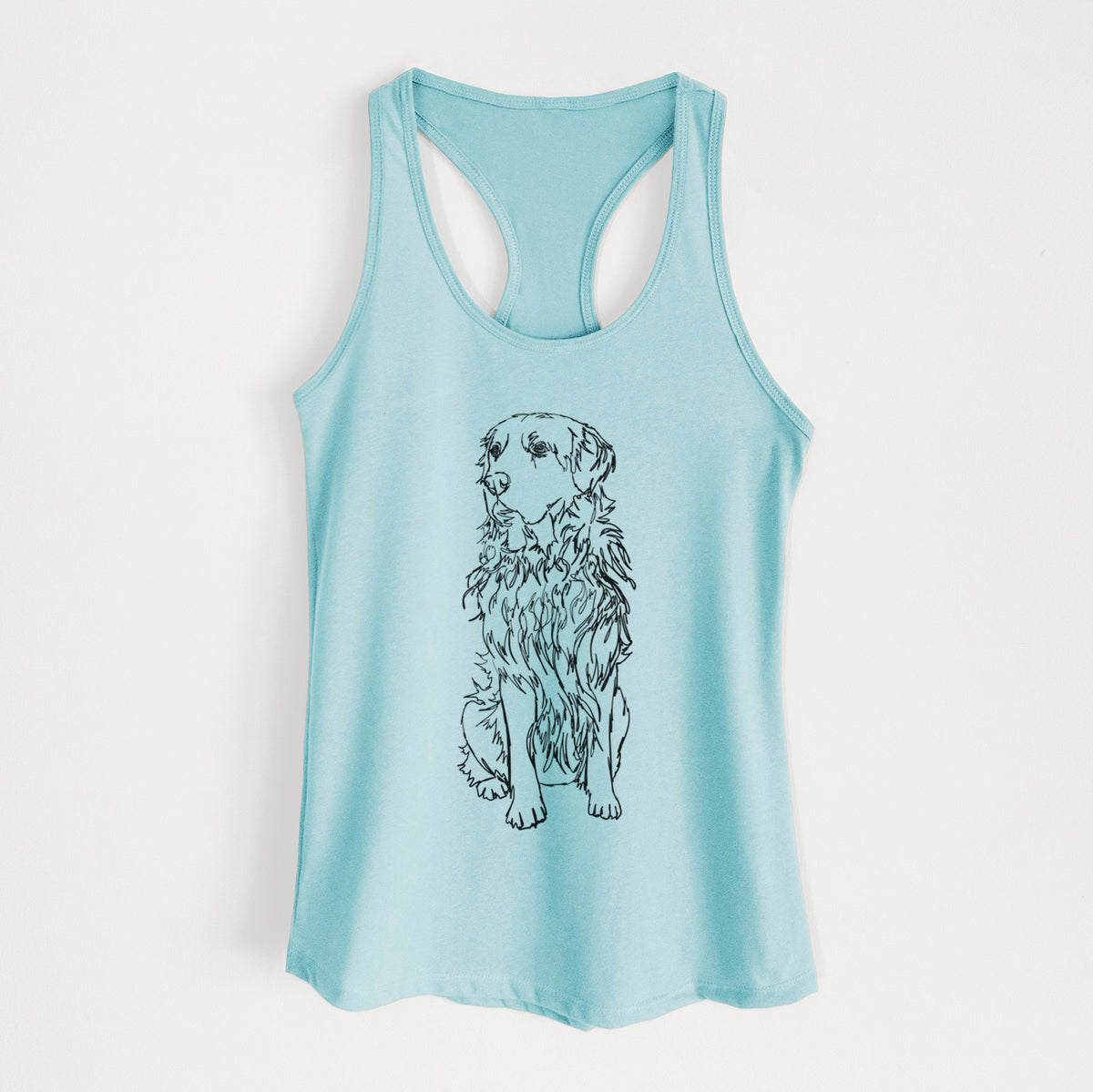 Doodled Golden Retriever - Women's Racerback Tanktop