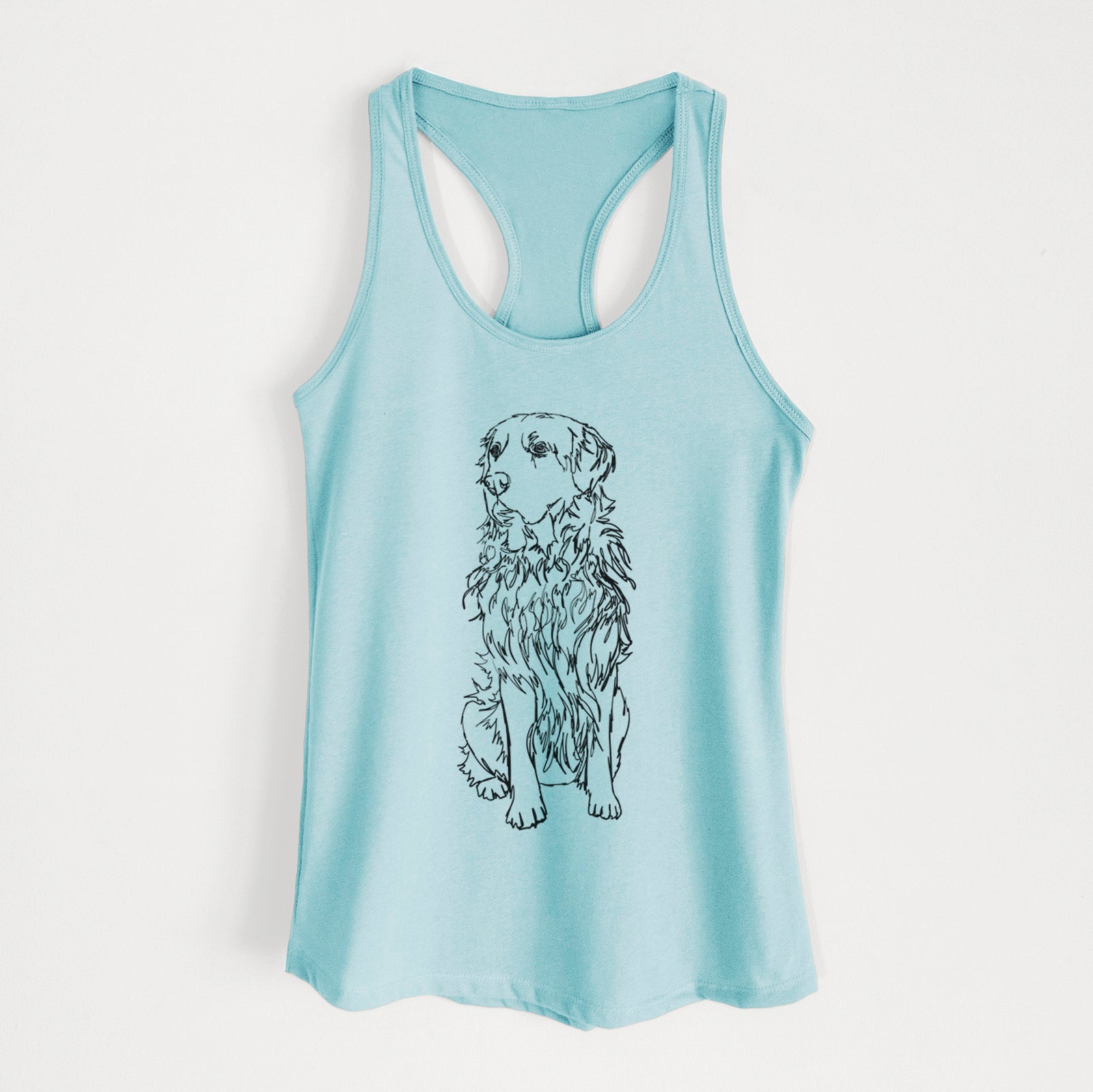 Doodled Golden Retriever - Women's Racerback Tanktop