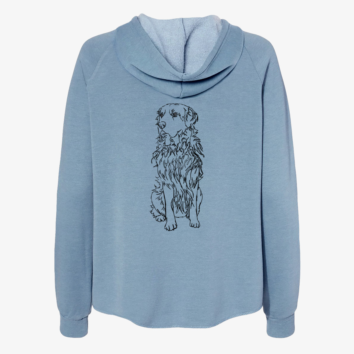 Doodled Golden Retriever - Women's Cali Wave Zip-Up Sweatshirt