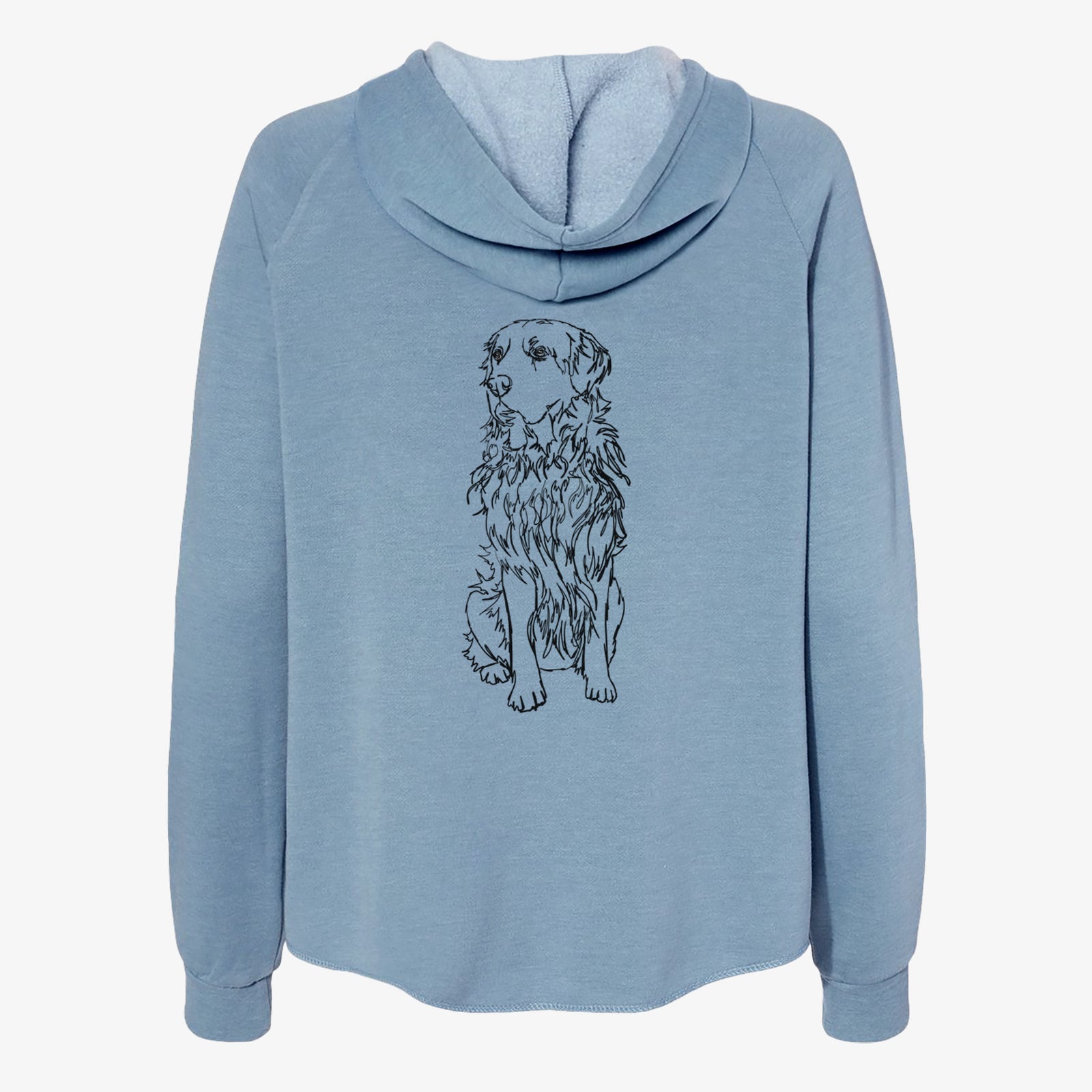 Doodled Golden Retriever - Women's Cali Wave Zip-Up Sweatshirt