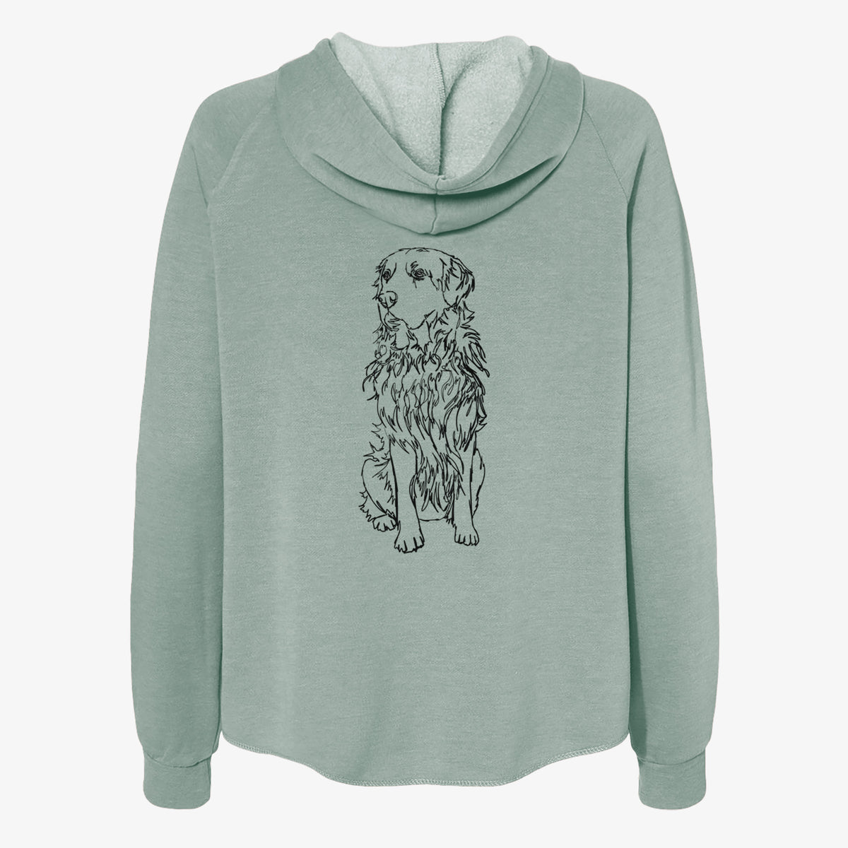 Doodled Golden Retriever - Women's Cali Wave Zip-Up Sweatshirt