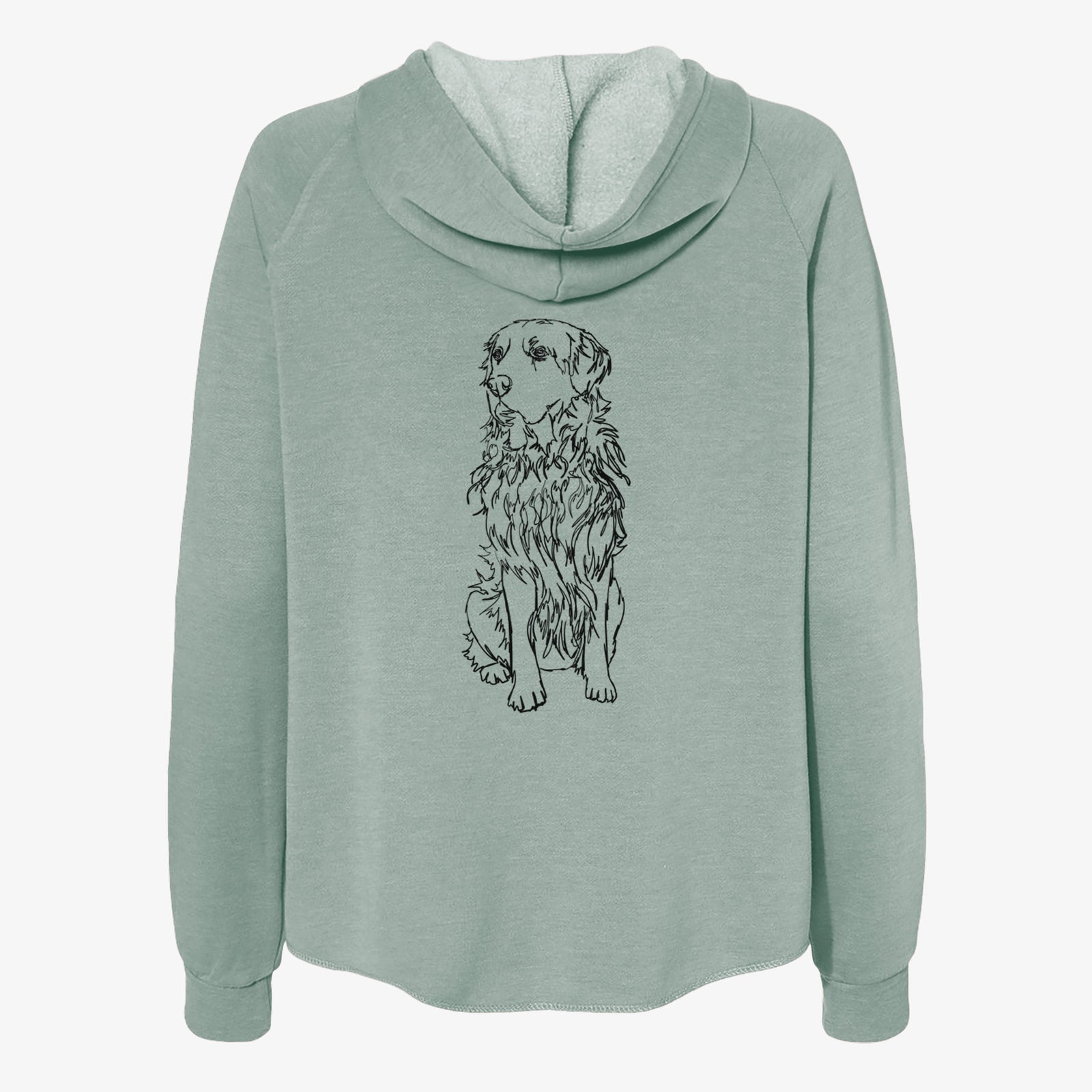 Doodled Golden Retriever - Women's Cali Wave Zip-Up Sweatshirt
