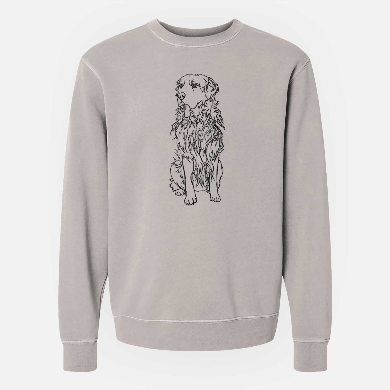 Doodled Golden Retriever the  - Unisex Pigment Dyed Crew Sweatshirt