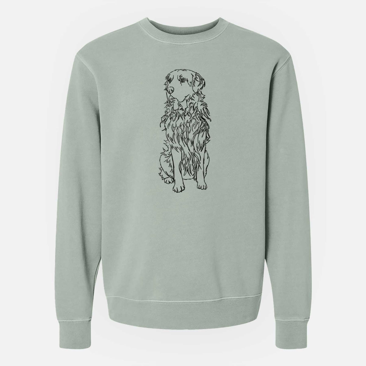 Doodled Golden Retriever the  - Unisex Pigment Dyed Crew Sweatshirt