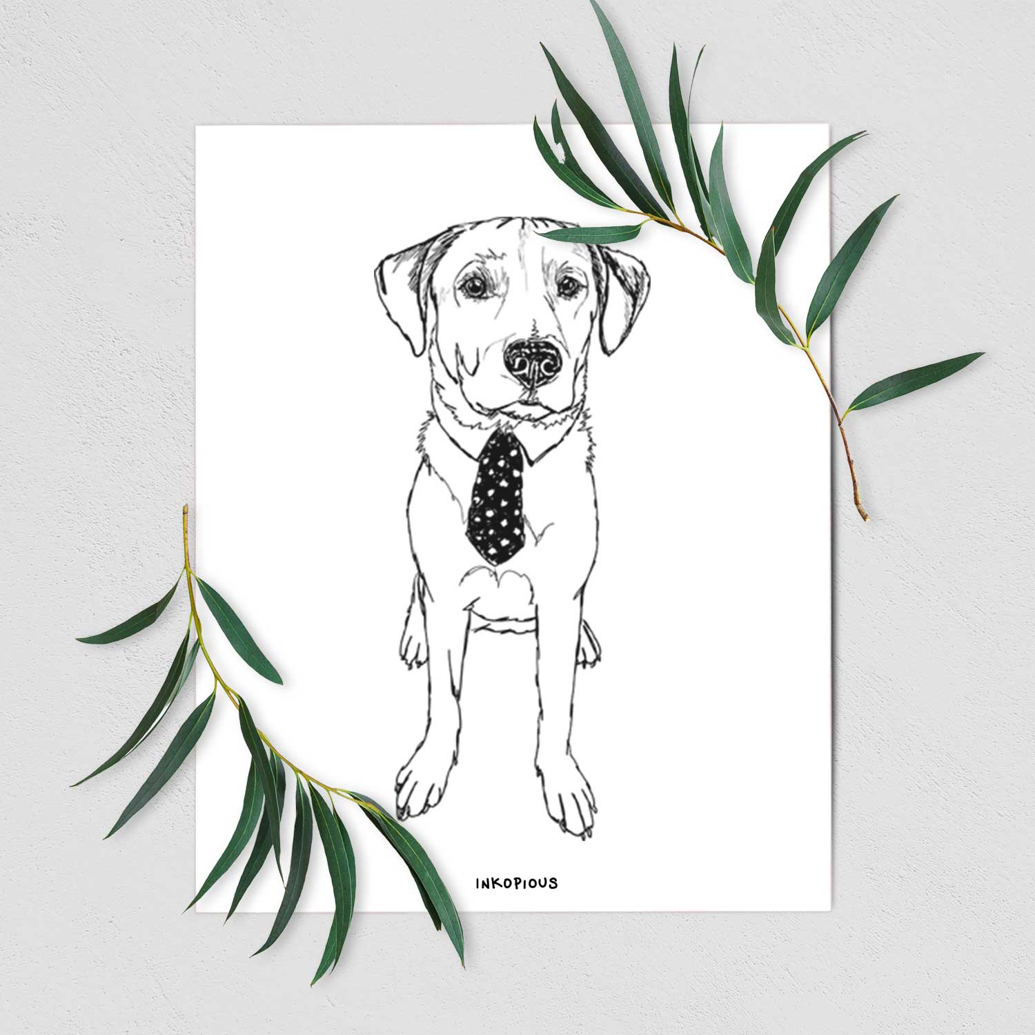Doodled Goose the Lab Mix Art Print