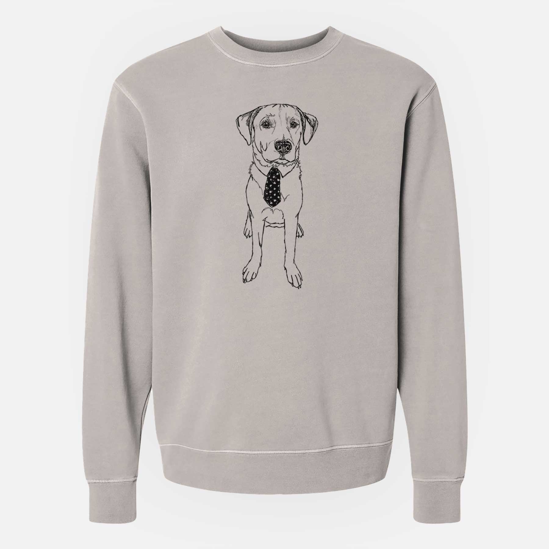 Doodled Goose the Lab Mix - Unisex Pigment Dyed Crew Sweatshirt