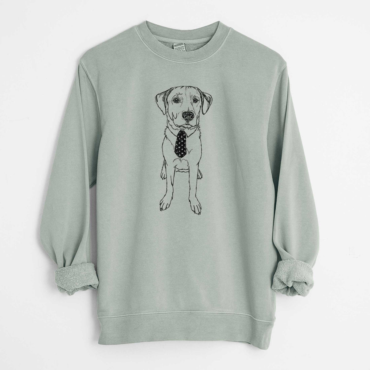 Doodled Goose the Lab Mix - Unisex Pigment Dyed Crew Sweatshirt