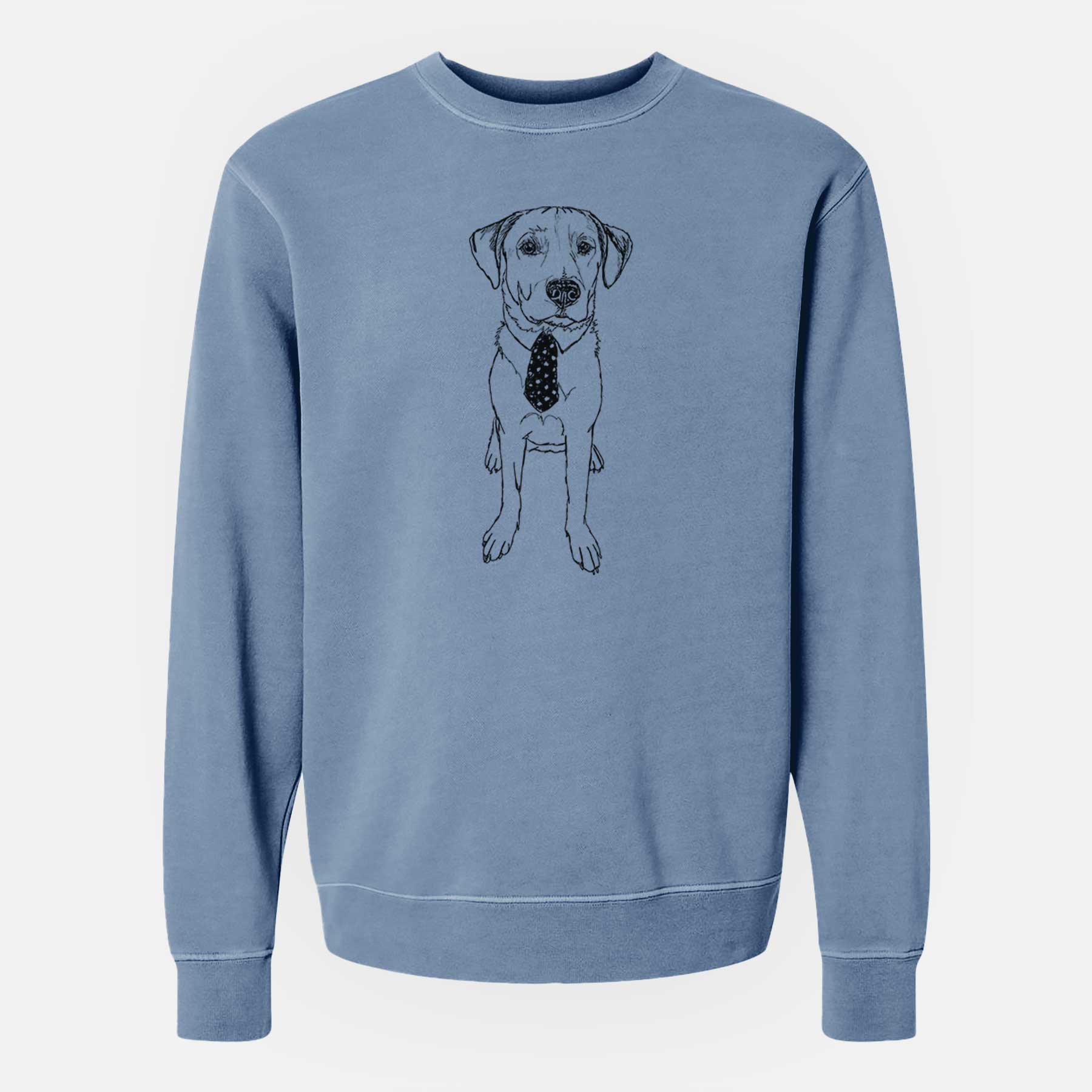 Doodled Goose the Lab Mix - Unisex Pigment Dyed Crew Sweatshirt