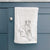 Doodled Gracie the Great Dane Decorative Hand Towel