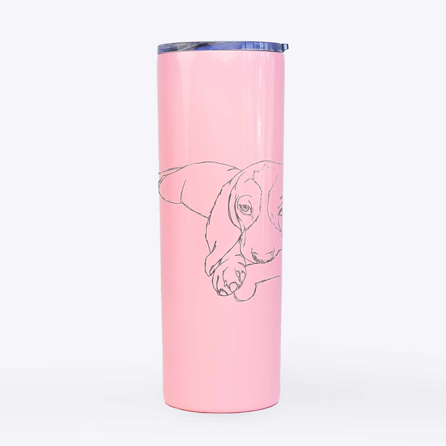 Doodled Gracie the Basset Hound - 20oz Skinny Tumbler