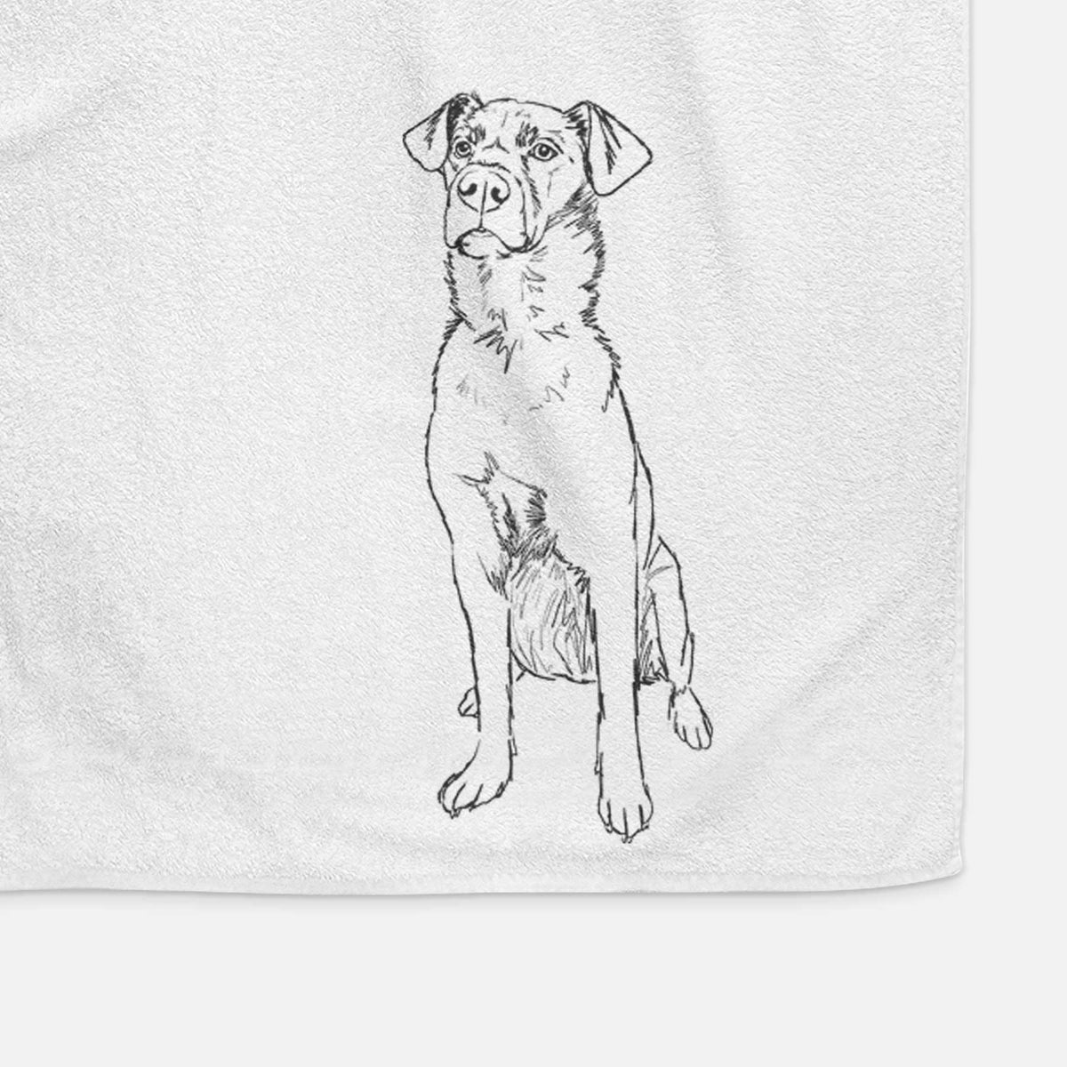 Doodled Grayson the Mixed Breed Decorative Hand Towel