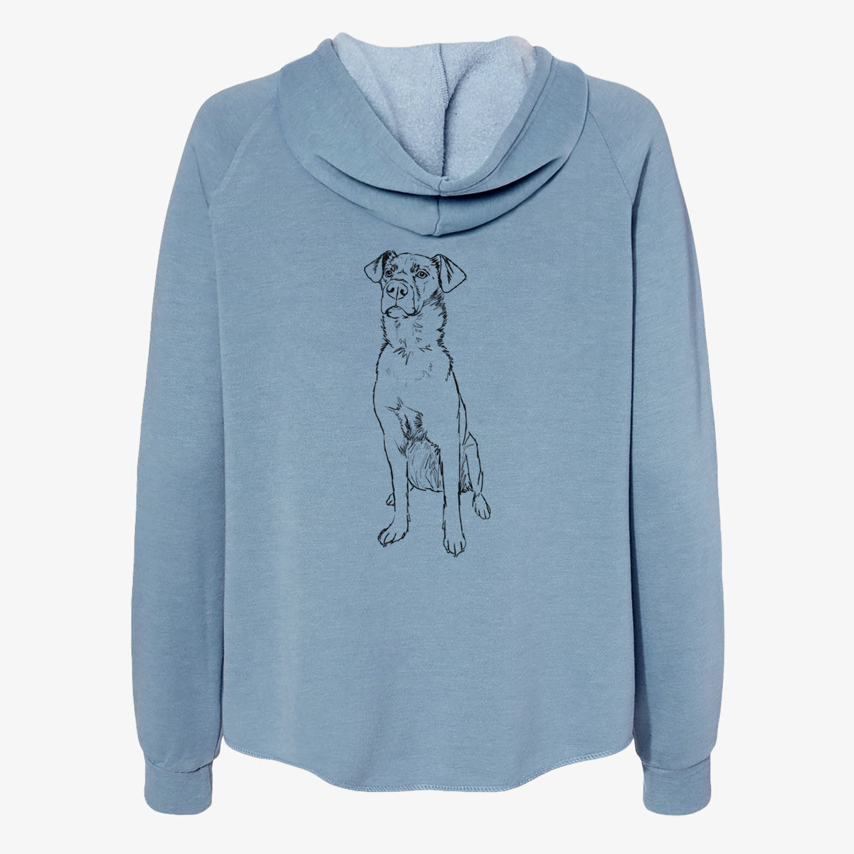 Doodled Grayson the Mixed Breed - Women's Cali Wave Zip-Up Sweatshirt
