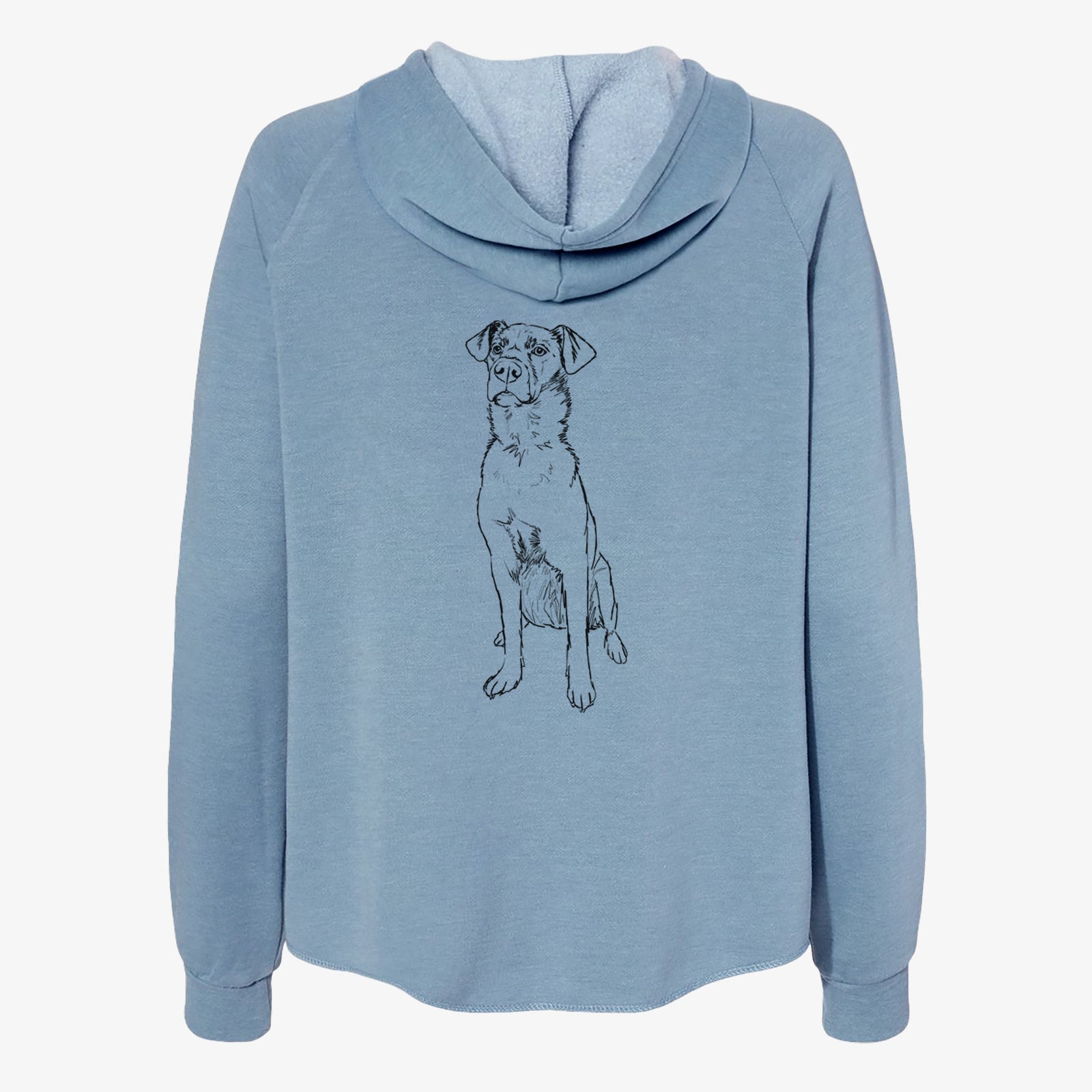 Doodled Grayson the Mixed Breed - Women's Cali Wave Zip-Up Sweatshirt