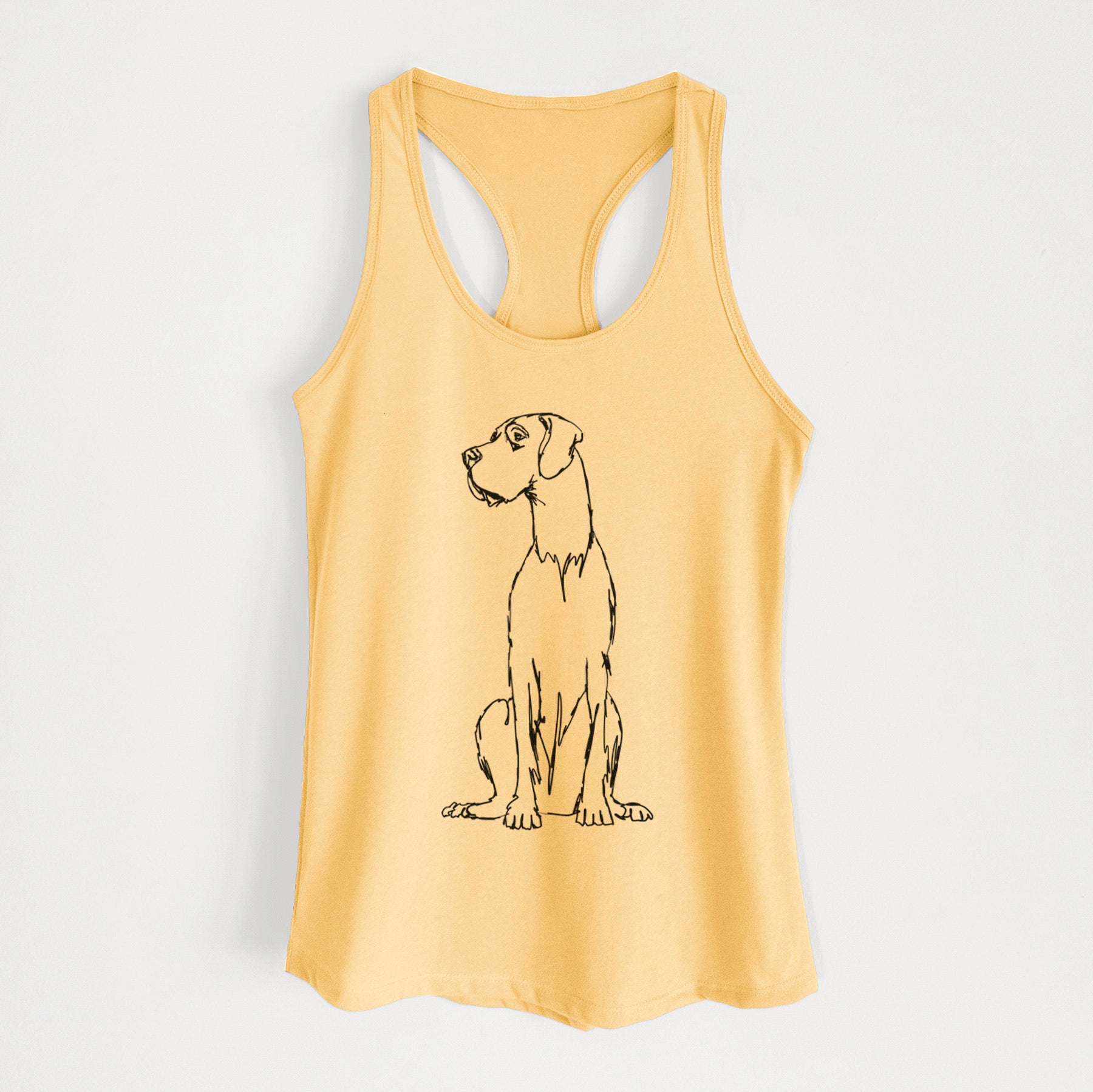 Doodled Great Dane - Women's Racerback Tanktop