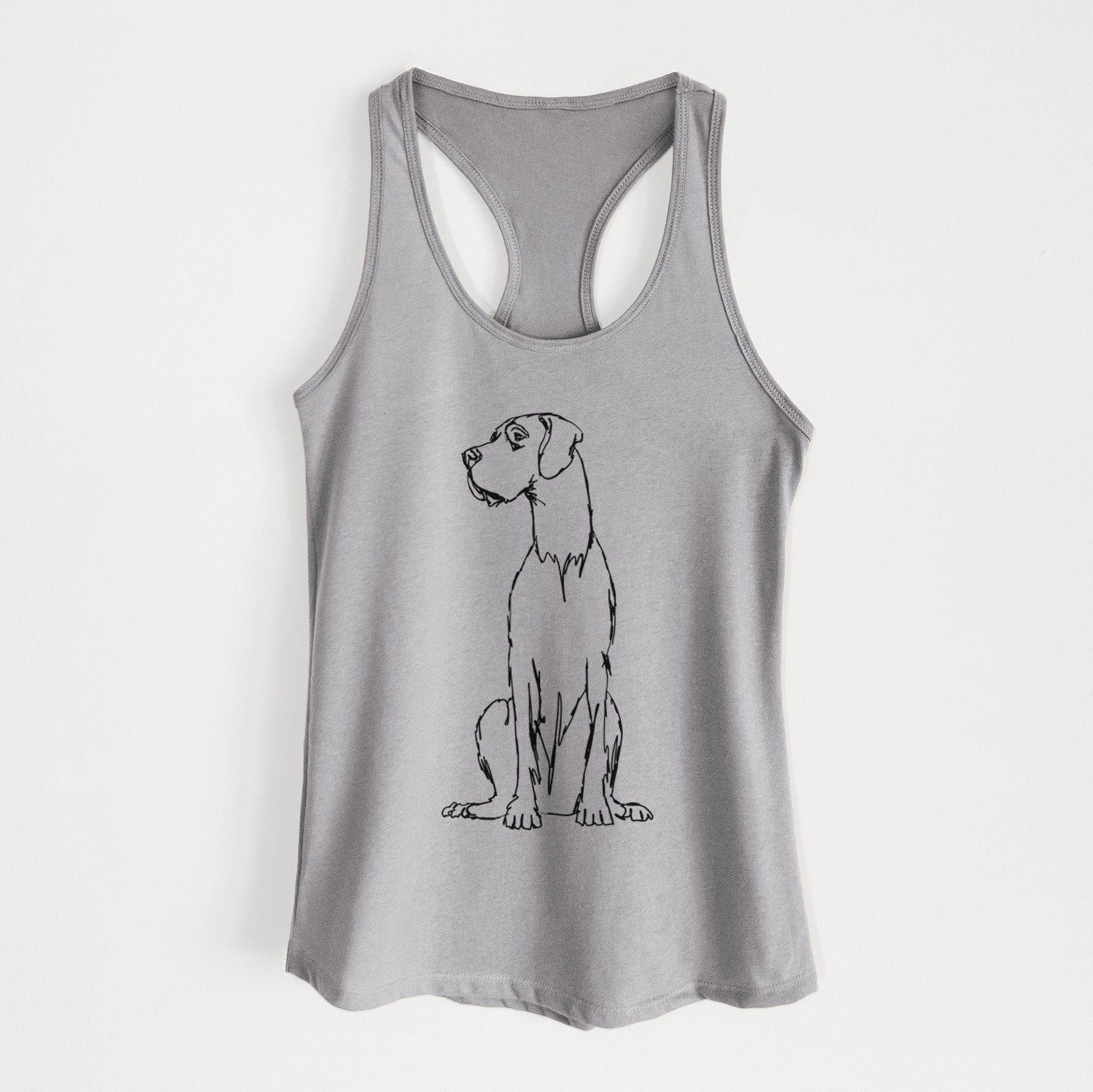 Doodled Great Dane - Women's Racerback Tanktop