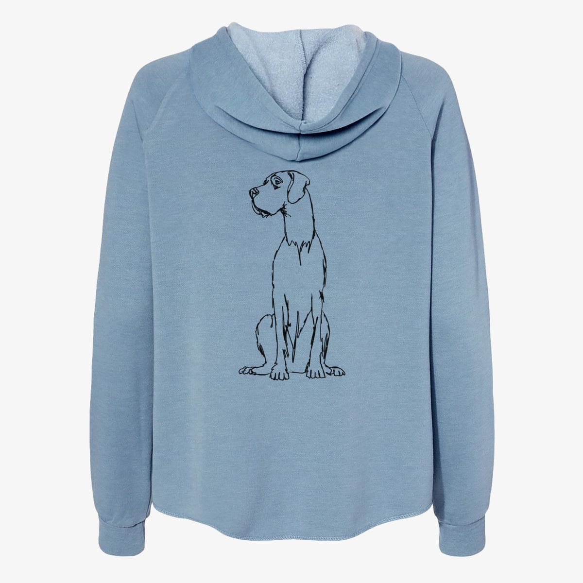 Doodled Great Dane - Women's Cali Wave Zip-Up Sweatshirt