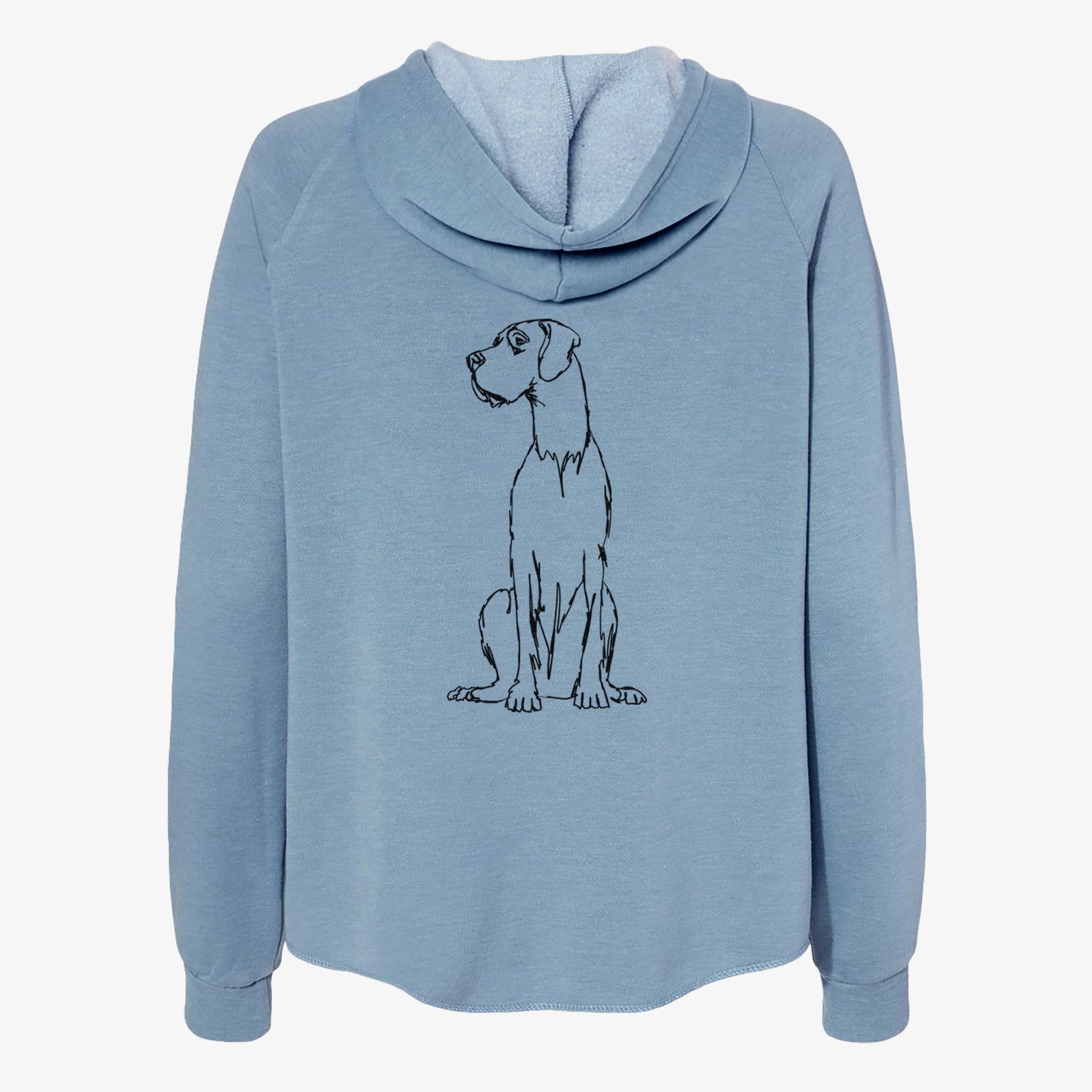 Doodled Great Dane - Women's Cali Wave Zip-Up Sweatshirt