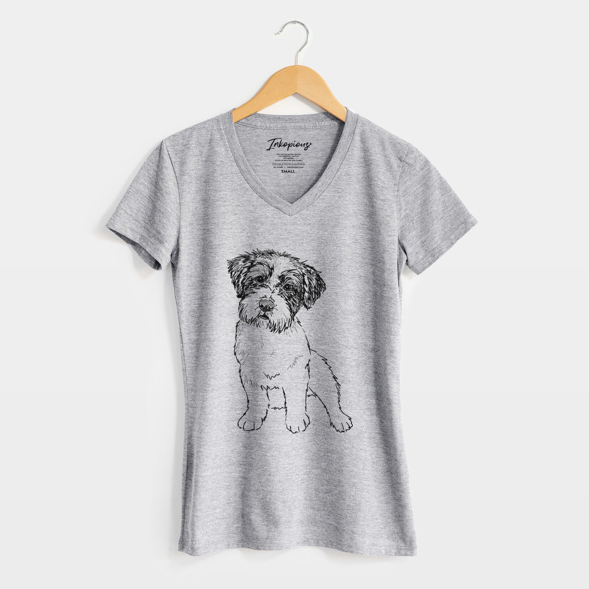 Doodled Groot the Maltese Mix - Women's V-neck Shirt