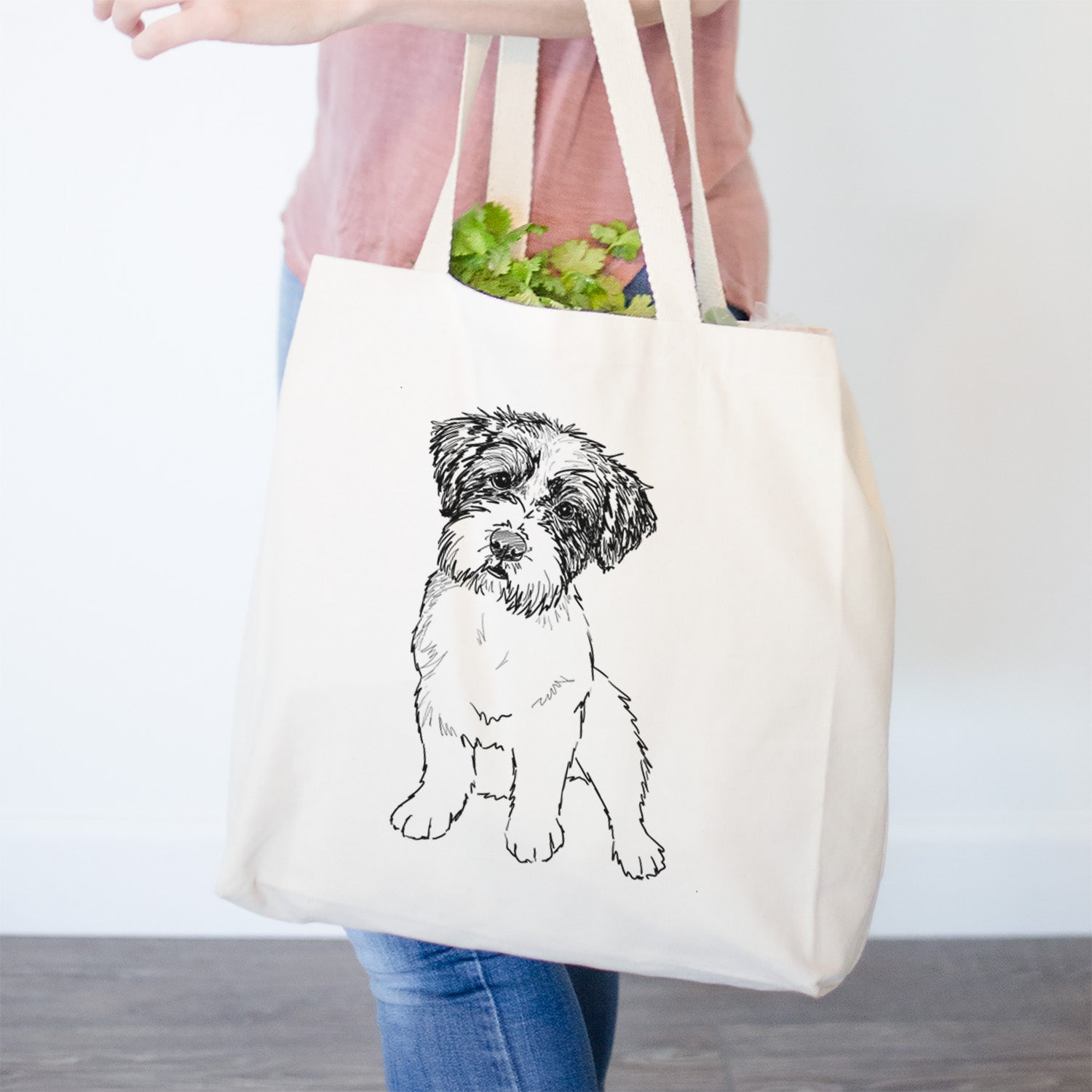 Doodled Groot the Maltese Mix - Tote Bag